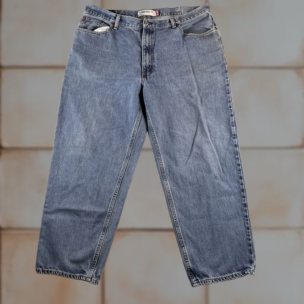 Levi's Levi's 560 Jeans Mens 40x30 Blue Denim Tapered Relaxed Fit 5-Pocket Cotton Vintage? 90s Grunge USA Jeans Size US 40 / EU 56 - 1 Thumbnail