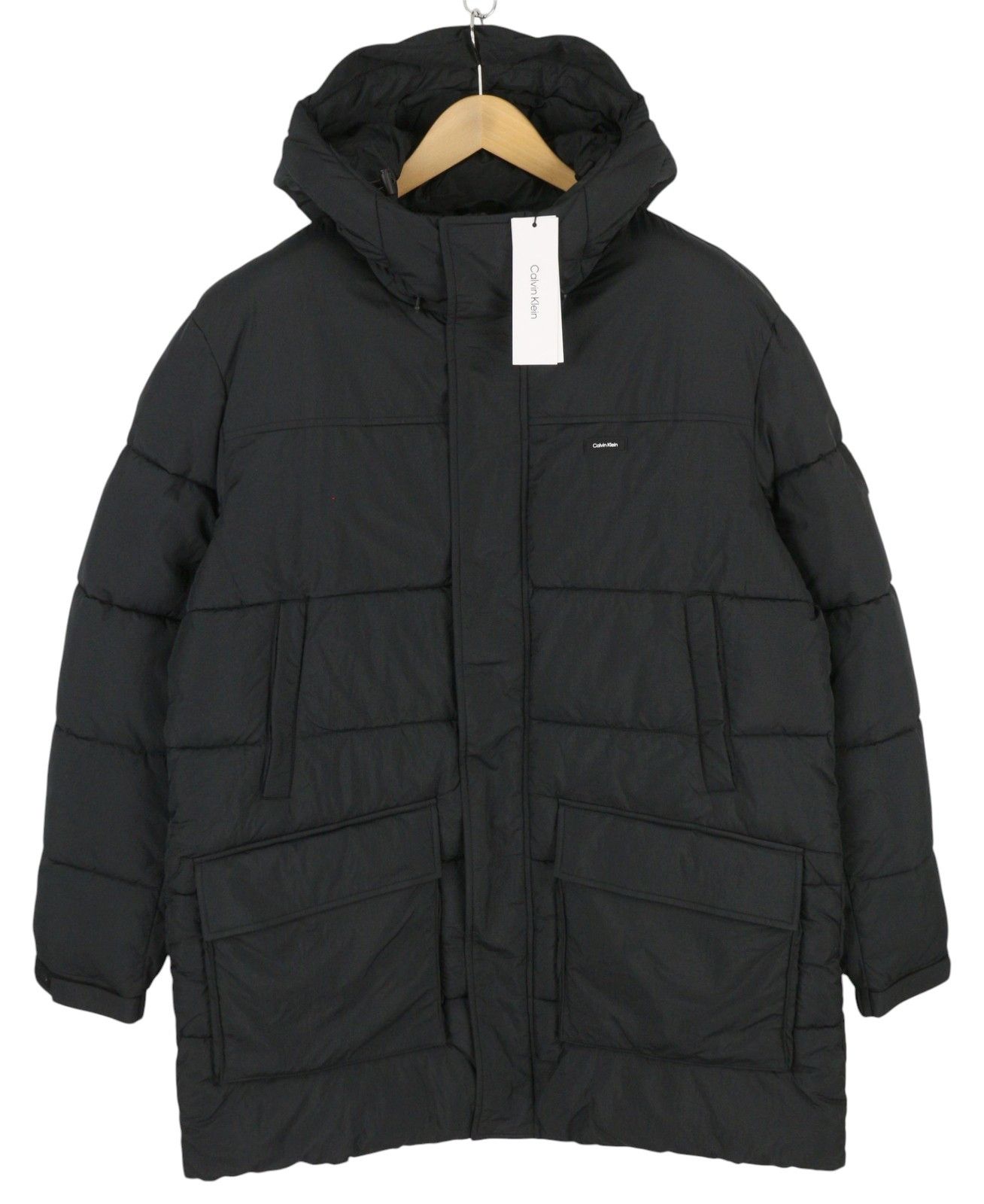 Calvin Klein CRINKLE NYLON LONG LENGTH QUILT 2XL Black Jacket 86399 Size US XXL / EU 58 / 5 - 1 Thumbnail