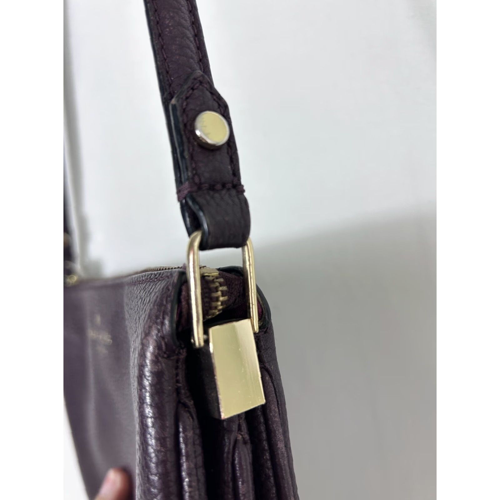 Vintage kate spade new york Crossbody Purse Burgundy Leather Small Women's Size ONE SIZE - 4 Thumbnail