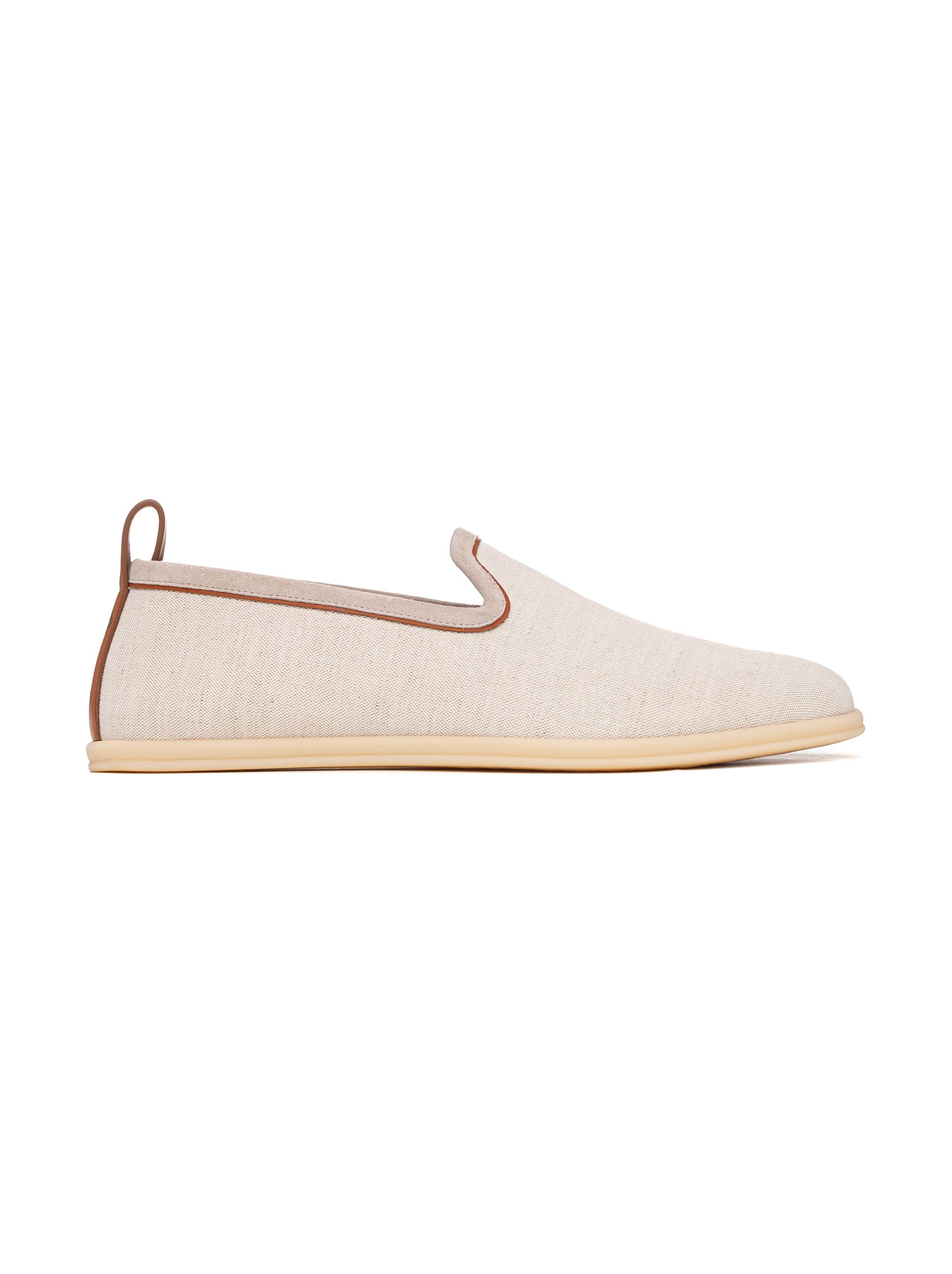 Loro Piana o1w1db10125 FAN2463 Venice Walk Loafers in Off White Size US 9 / EU 42 - 1 Thumbnail