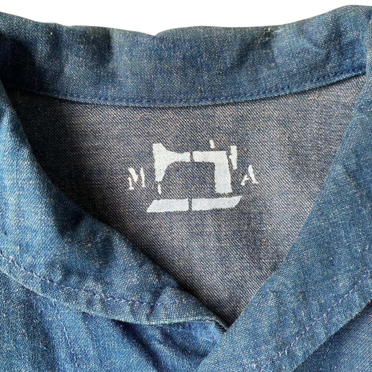 Vintage Vintage 40s-60s Shawl Collar French Blue Chore Denim Jacket Size US L / EU 52-54 / 3 - 9 Thumbnail
