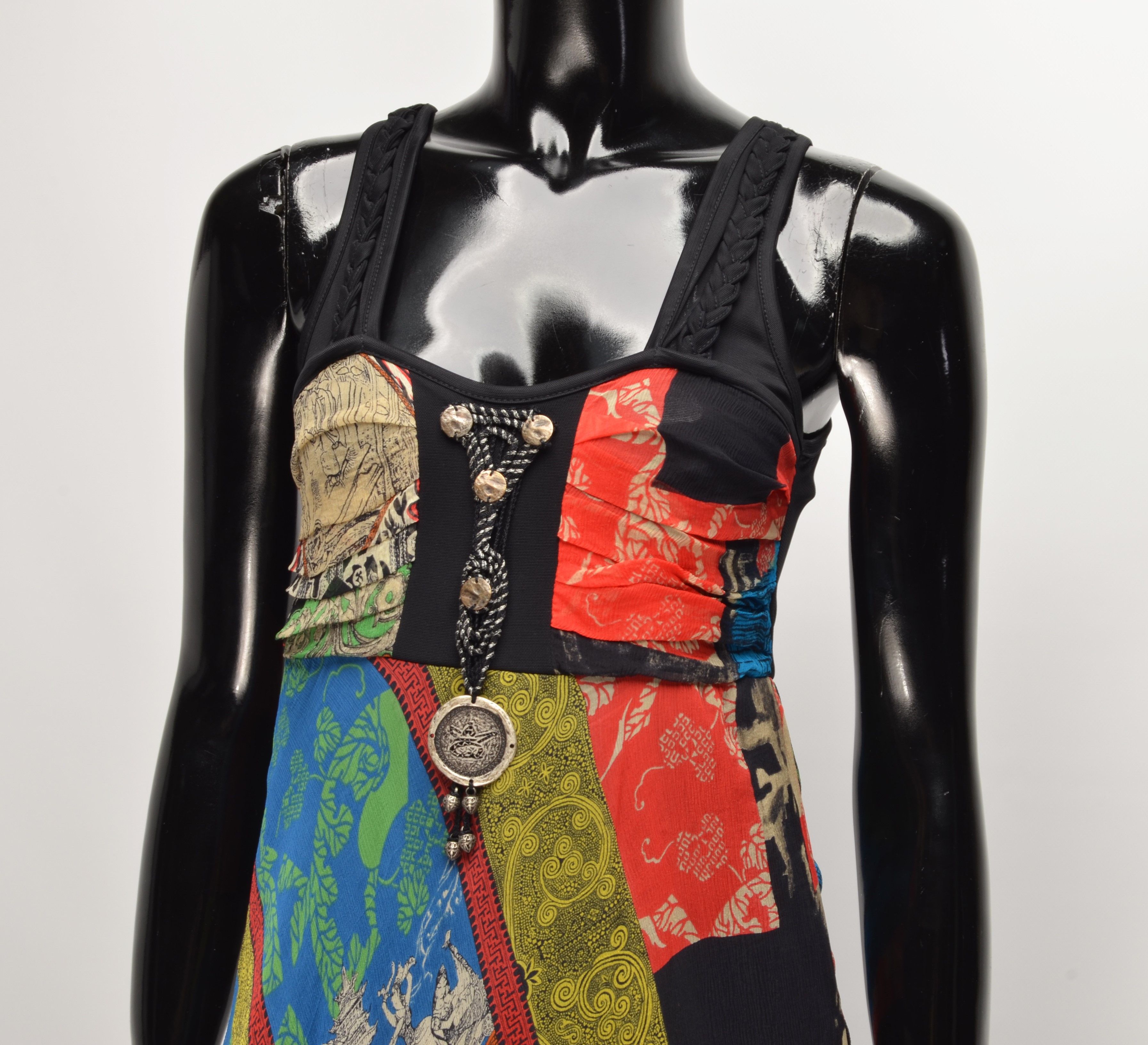 Other Save The Queen Y2K Mesh Printed Midi Dress Size M / US 6-8 / IT 42-44 - 2 Thumbnail