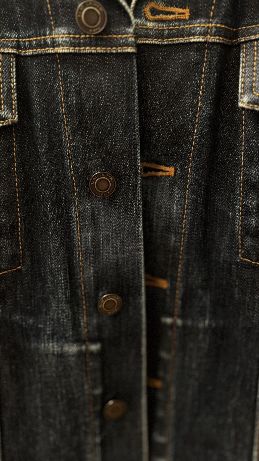 Saint Laurent Paris Saint Laurent Paris Denim Trucker Jacket size 50 Size US M / EU 48-50 / 2 - 4 Thumbnail