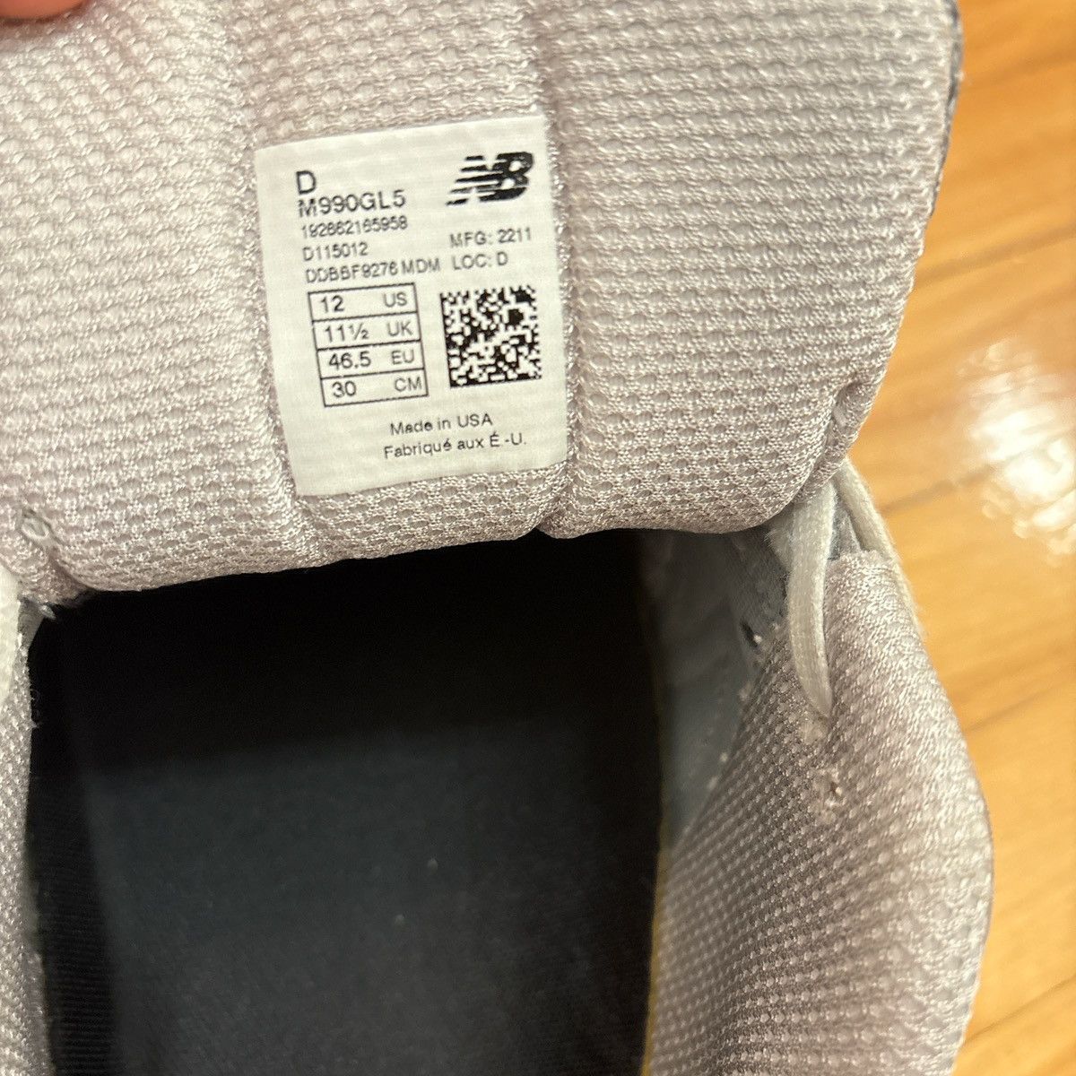 New Balance New Balance 990v5 Grey Size US 12 / EU 45 - 2 Thumbnail