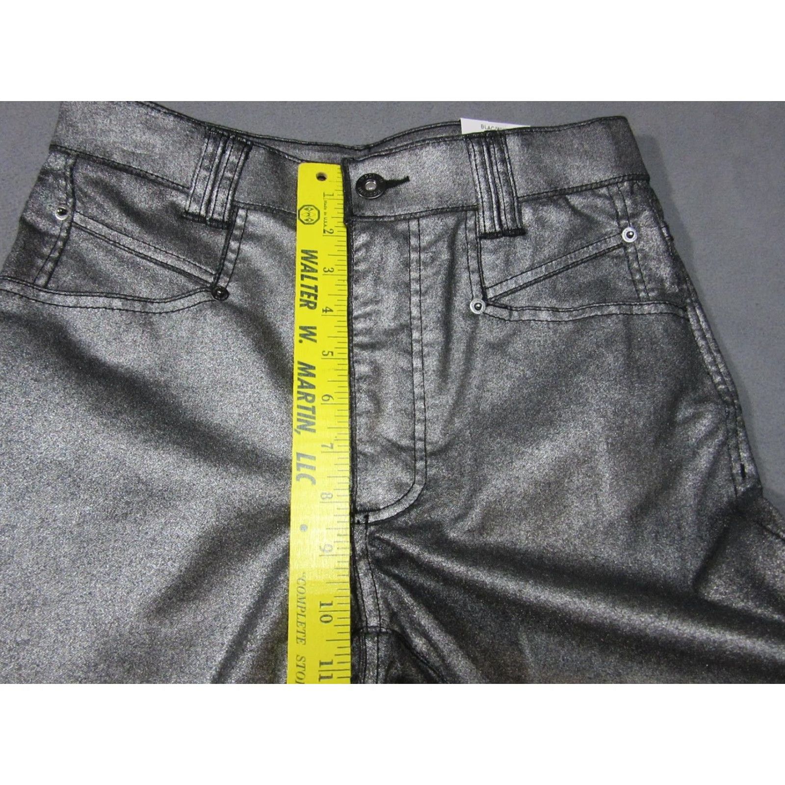 Vintage INC Denim Pants Womens 6 Silver Metallic High Rise Skinny Jeans 6/28 Stretch New Size 28" / US 6 / IT 42 - 7 Thumbnail