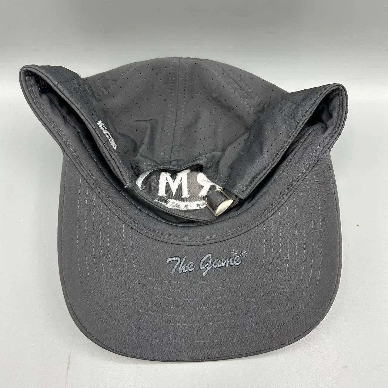 The Game Army Hat Men Gray Embroidered The Game Strap Back Cap New Size ONE SIZE - 7 Thumbnail