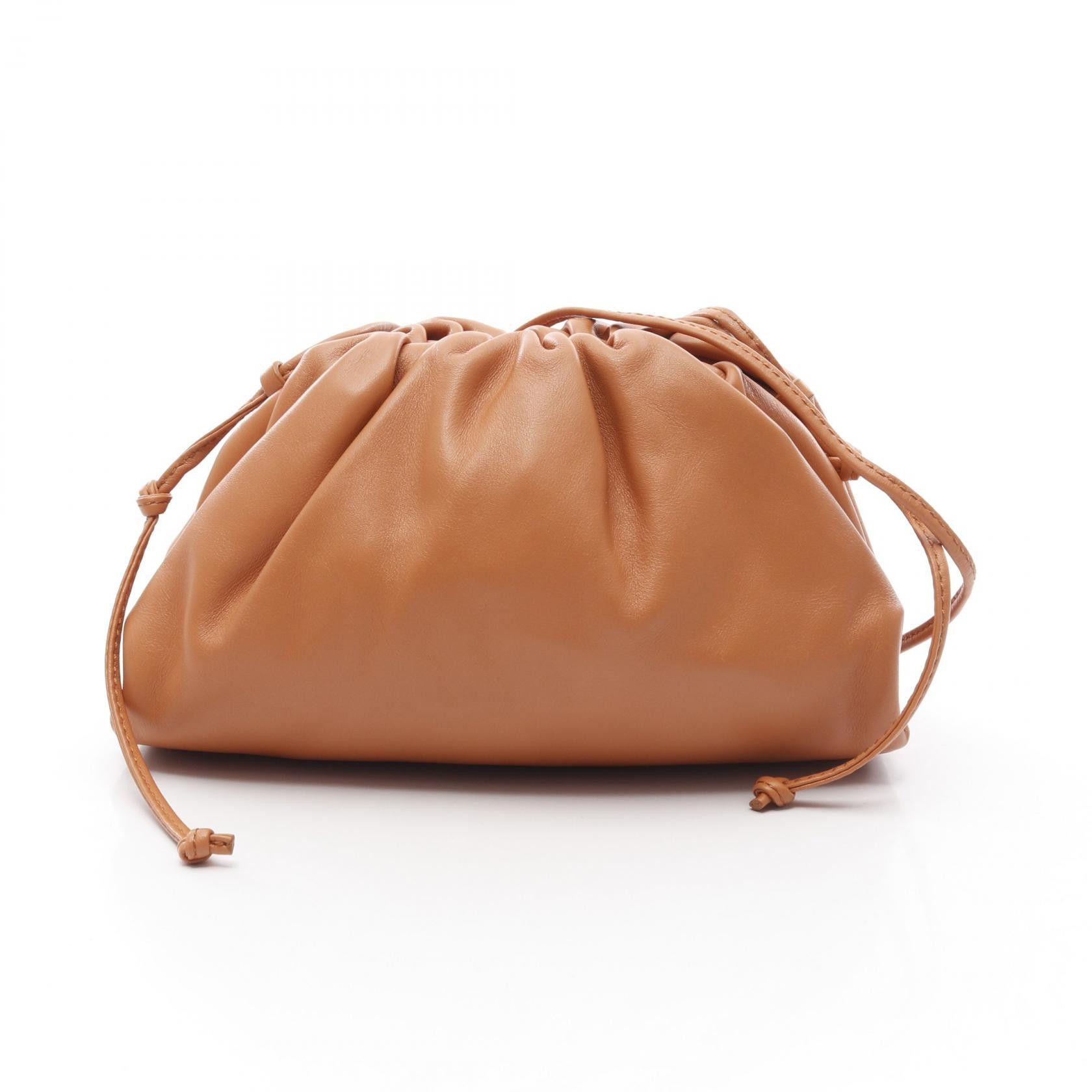 Bottega Veneta Bottega Veneta Mini The Pouch Leather Shoulder Bag Leather Shoulder Bag 585852 in Brown, Women's