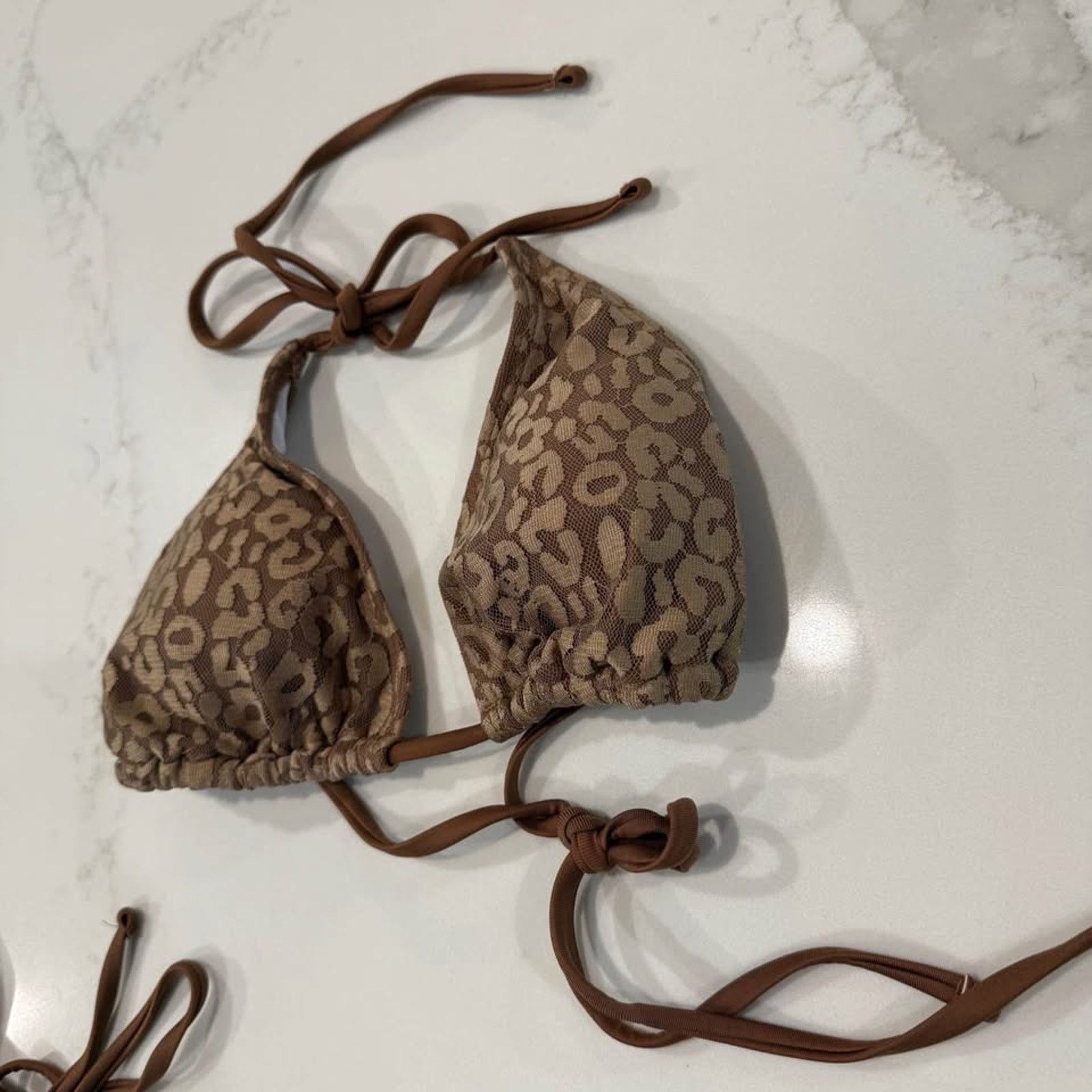 Shein SHEIN Sexy Leopard Print Triangle Bikini Set Womens Small Size ONE SIZE - 2 Thumbnail