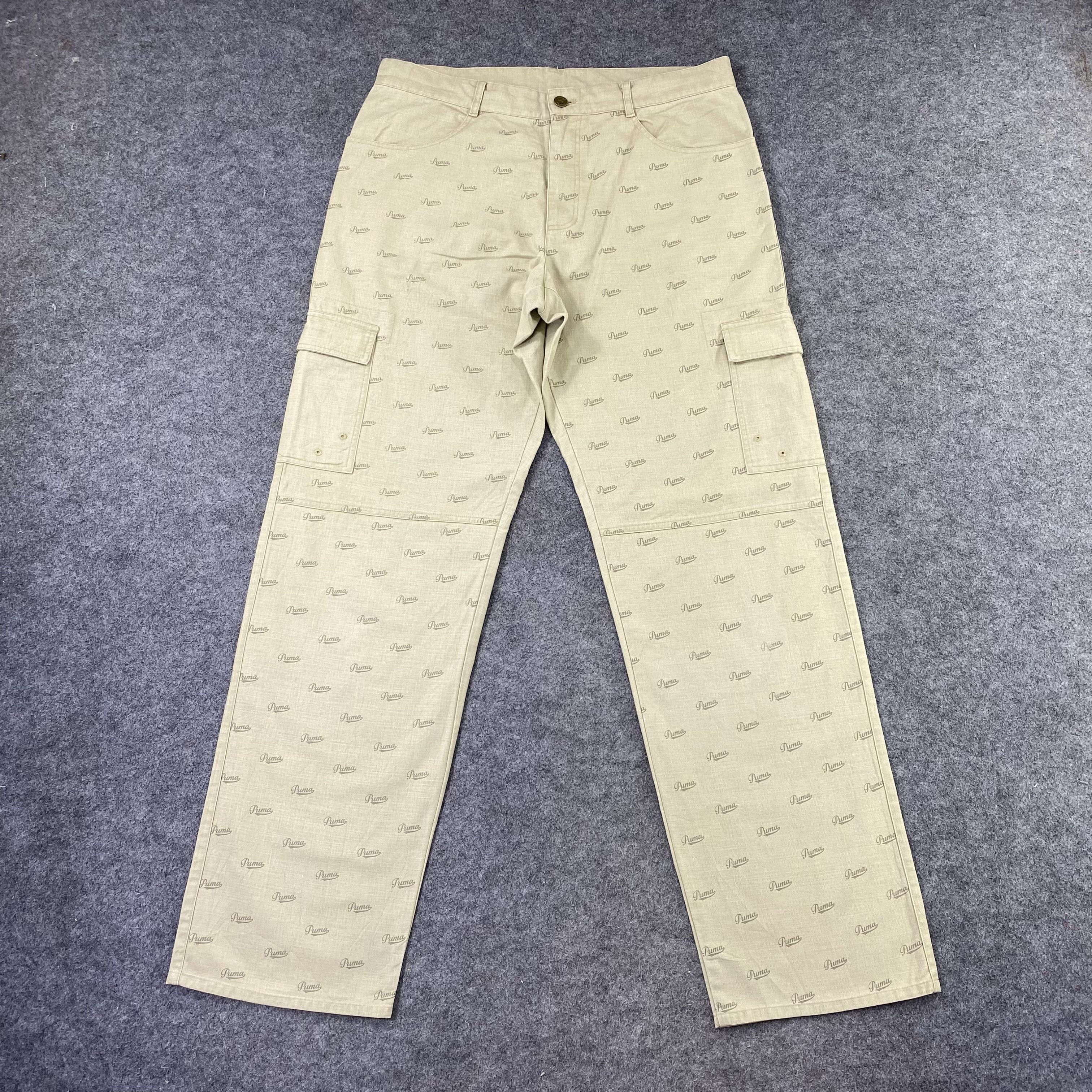 Puma × Vintage Vintage Monogram Puma Cargo Pants - C023 Size US 34 / EU 50 - 1 Thumbnail