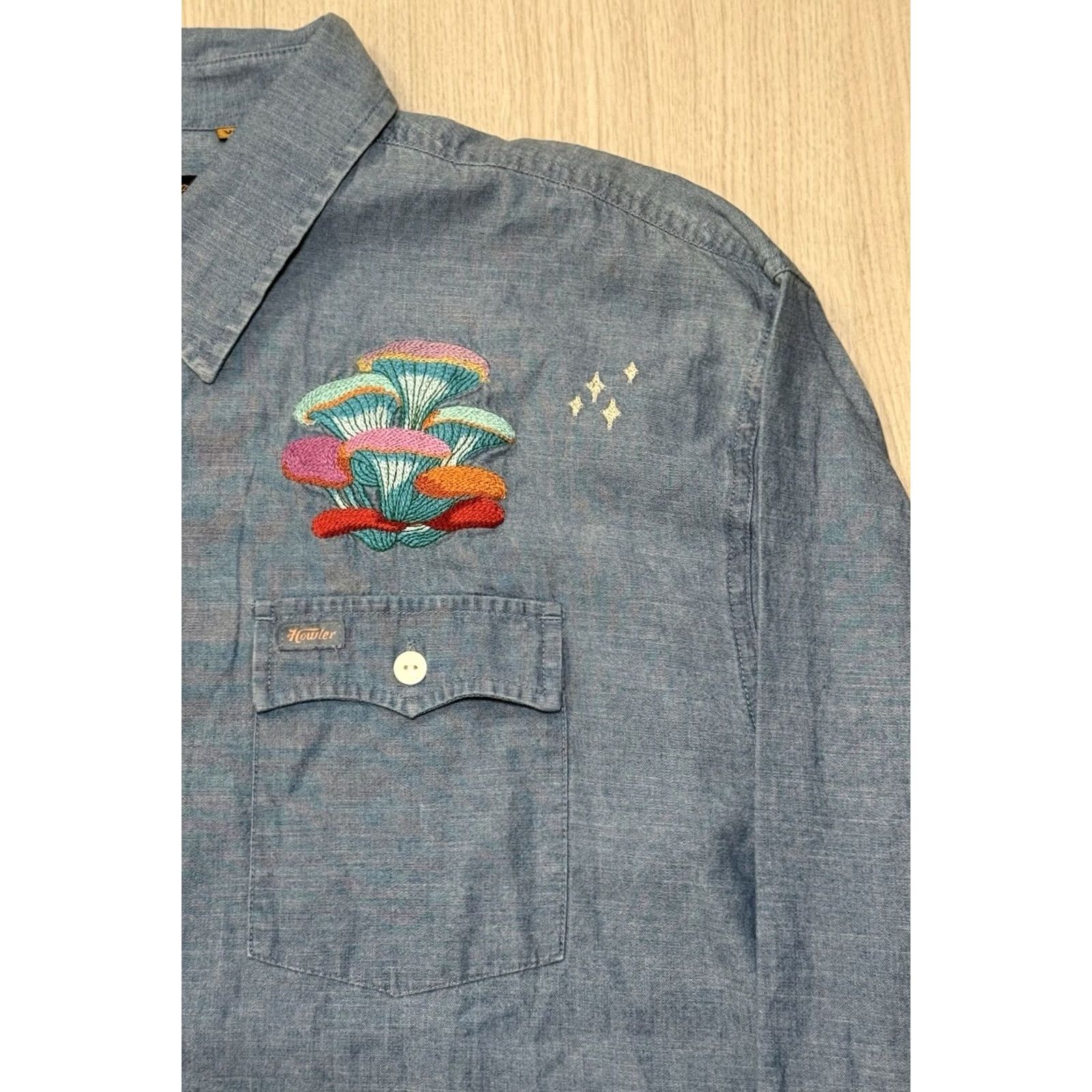 Howler Brothers Howler Brothers Novato Shirt XL Blue Embroidered Mutations: Sauerkraut Fort Lonesome Western 70s Mens Size US XL / EU 56 / 4 - 4 Thumbnail