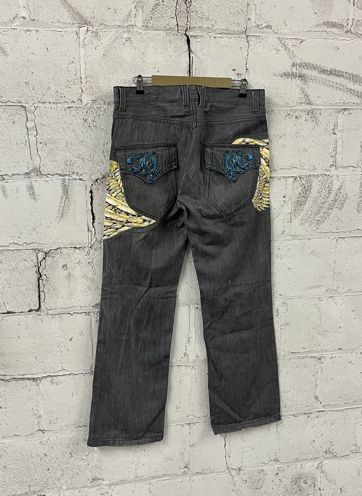 Ed Hardy Y2k ED hardy style baggy fit wide leg denim skater grunge Size US 36 / EU 52 - 1 Thumbnail