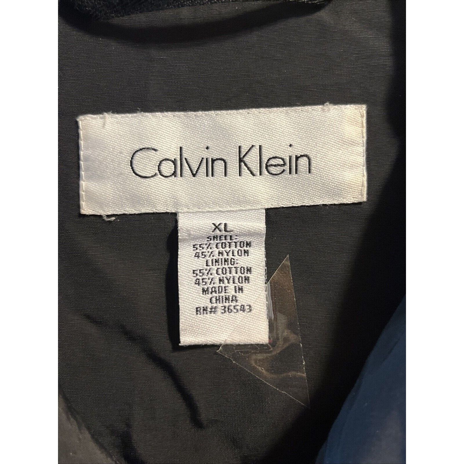 Calvin Klein Calvin Klein Men's Jacket Black XL LS Cotton Nylon Outdoor Size US XL / EU 56 / 4 - 3 Thumbnail