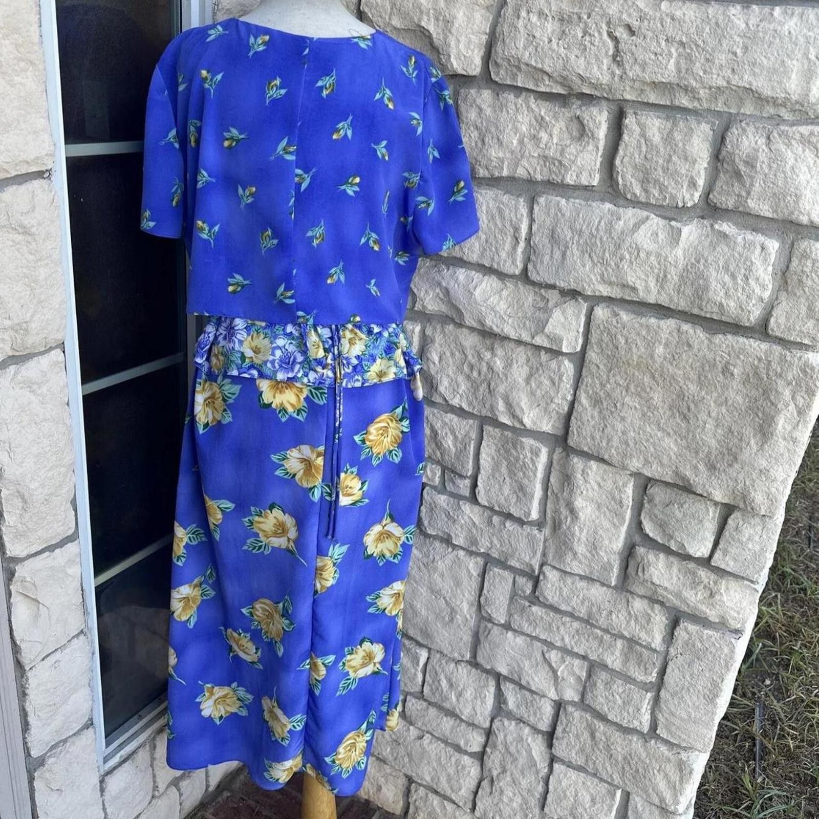 Other Vintage CC Studio Woven Blue Floral Maxi Sundress Size 16 Size XXL / US 16-18 / IT 52-54 - 2 Thumbnail