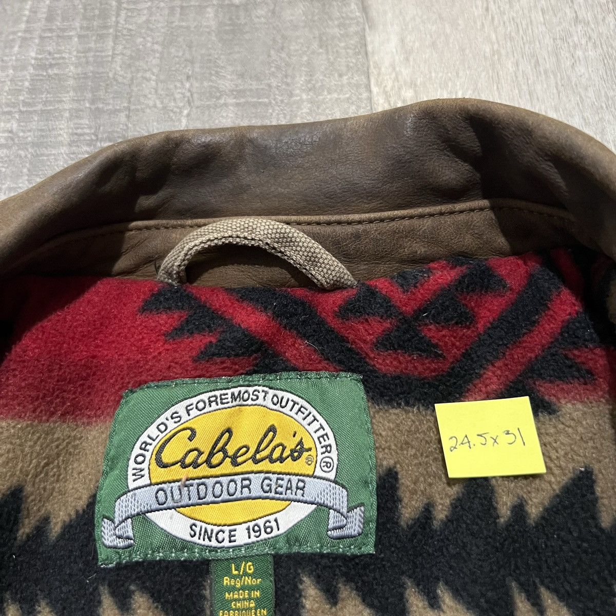 Cabelas × Vintage VTG Cabelas Aztec Lined Brown Canvas Chore Barn Work Coat Size US L / EU 52-54 / 3 - 7 Thumbnail