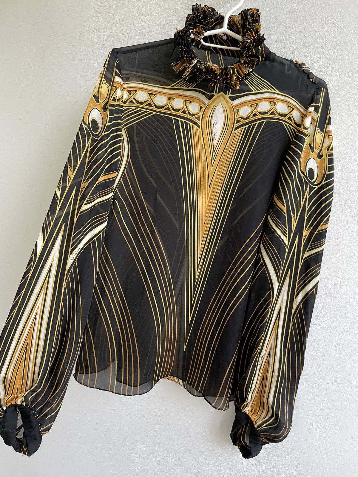 Roberto Cavalli Roberto Cavalli 2007 VOYAGE RUNWAY Collection Silk Blouse Size M / US 6-8 / IT 42-44 - 6 Thumbnail