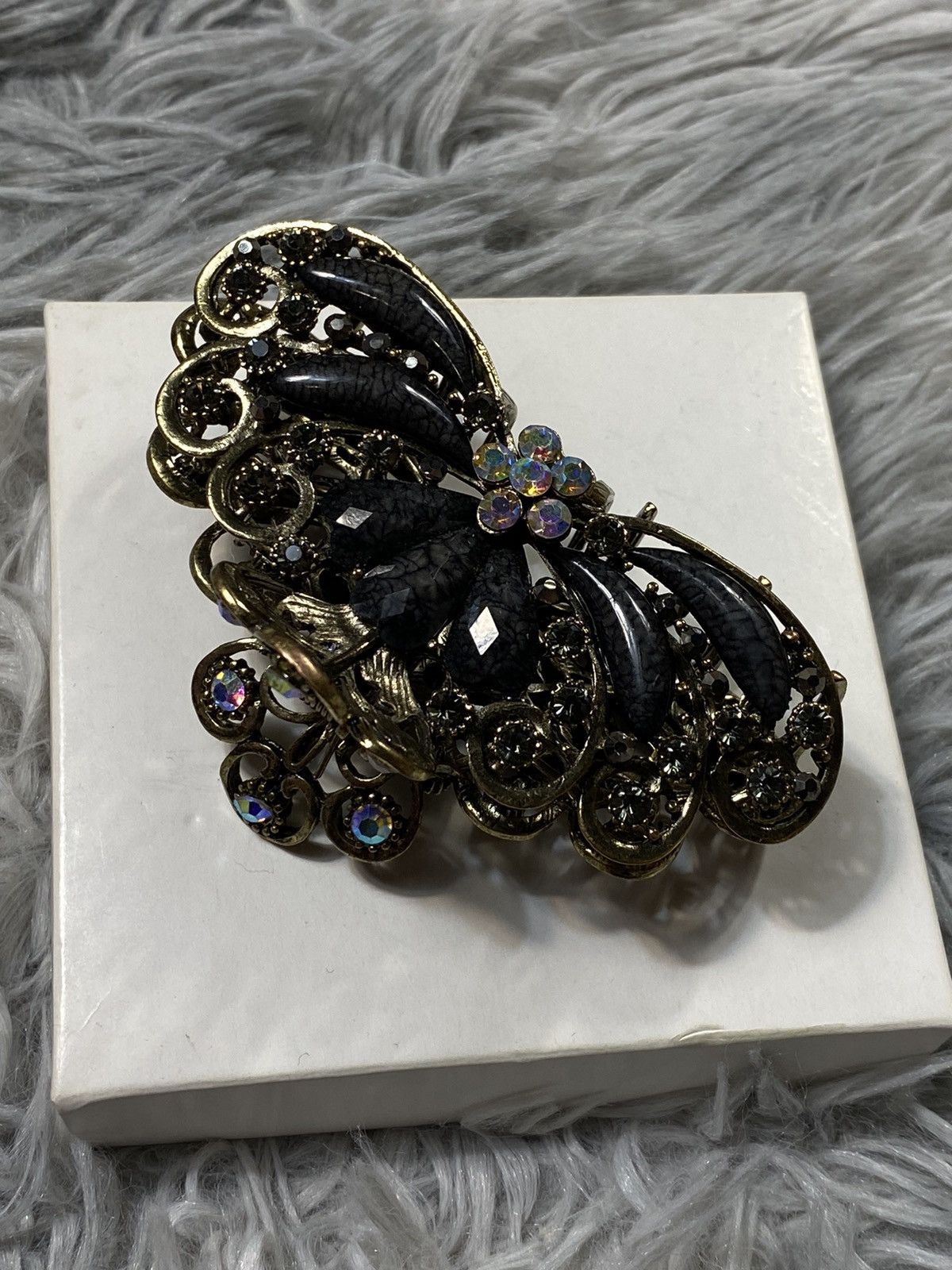 Vintage Vintage Ornate Hair Clip with Crystals | Japanese Brand Size ONE SIZE - 7 Thumbnail