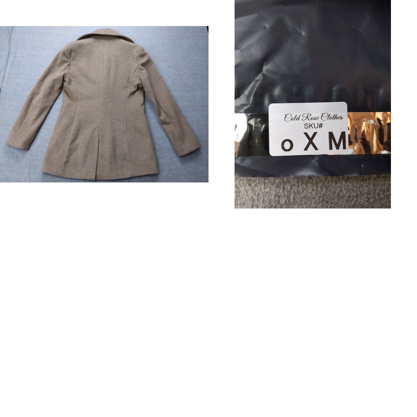 Calvin Klein Calvin Klein Coat Womens 4 Brown Wool Silk Blend Button Front Classic Jacket Pea Coat Lined Pockets Logo Button Front Size S / US 4 / IT 40 - 8 Thumbnail