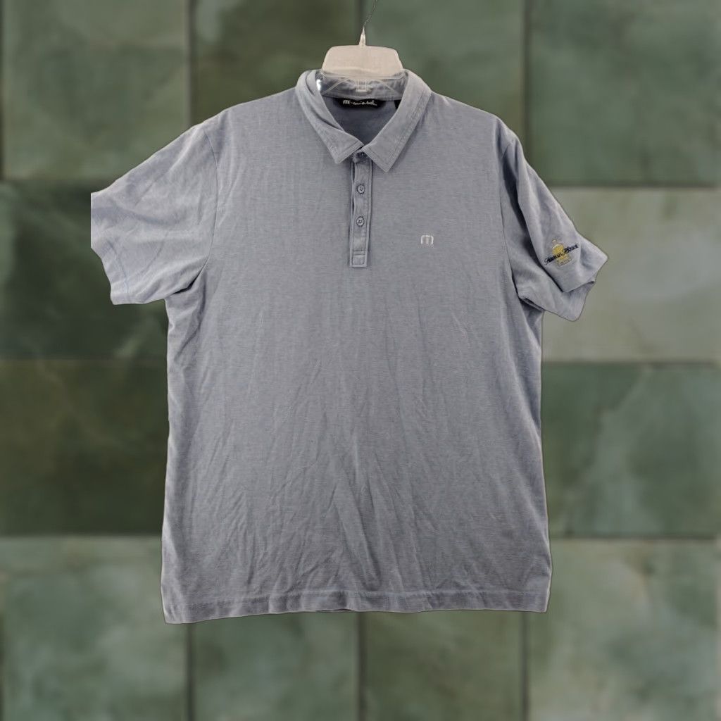TravisMathew Travis Mathew Golf Polo Shirt Mens XL Gray Short Sleeve Size US XL / EU 56 / 4 - 1 Thumbnail