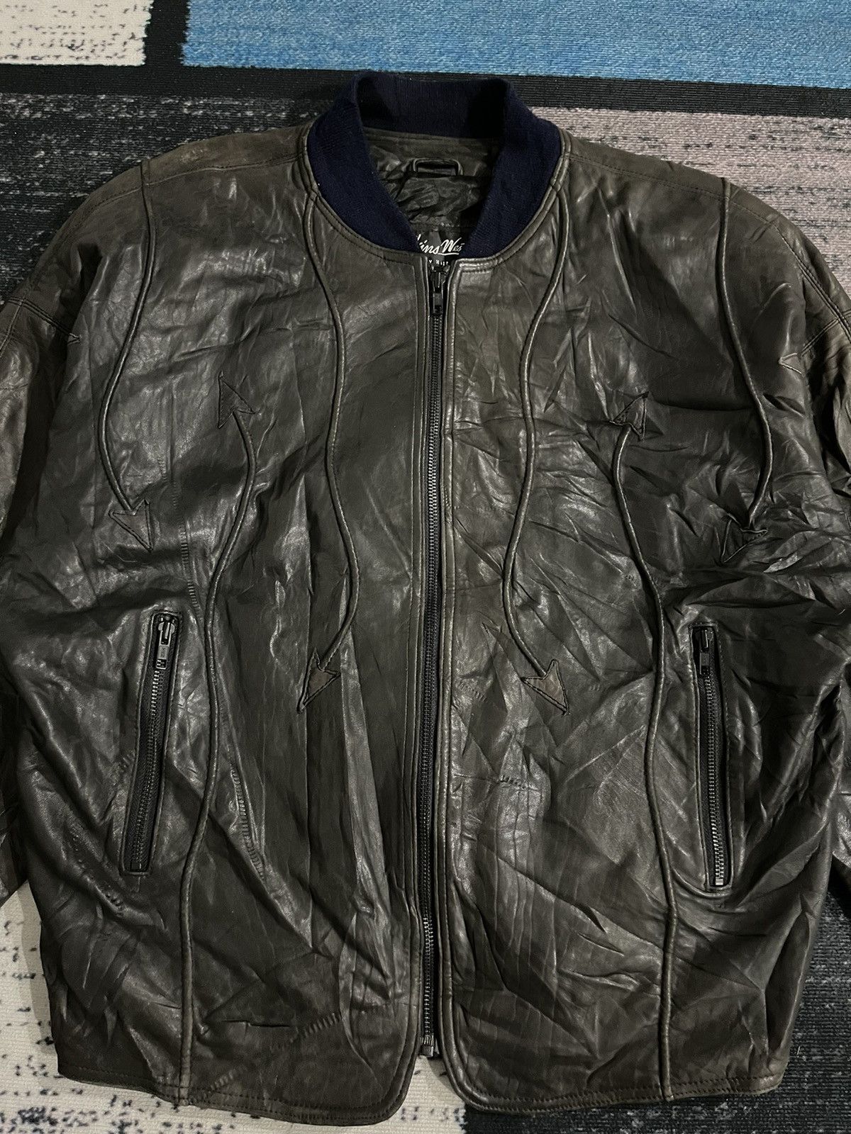 Vintage Vintage Skins West Jeffery Hilton Leather Jacket Size US L / EU 52-54 / 3 - 5 Thumbnail