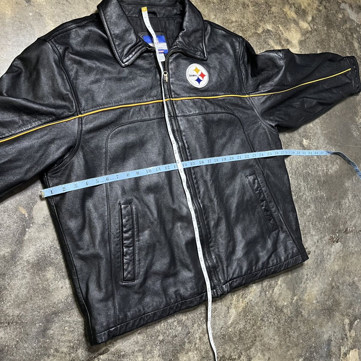 Vintage vintage pittsburgh steelers nfl black leather jacket Size US XL / EU 56 / 4 - 8 Thumbnail