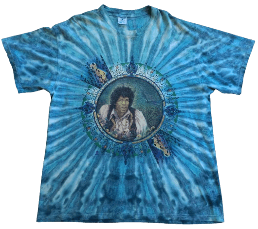 Jimi Hendrix × Vintage Vintage 1997 Jimi Hendrix Tie Dye T-Shirt Size US XL / EU 56 / 4 - 1 Thumbnail