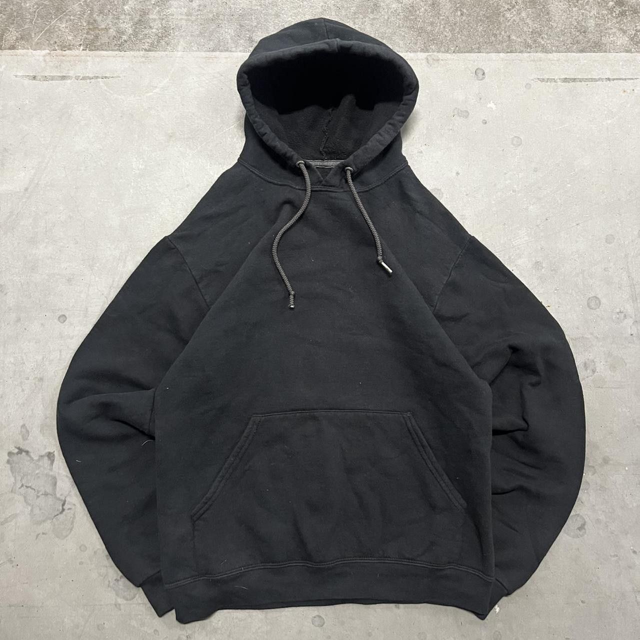 Japanese Brand × Vintage Vintage Y2K/2000s Blank Black Essential Hoodie! Size US S / EU 44-46 / 1 - 1 Thumbnail