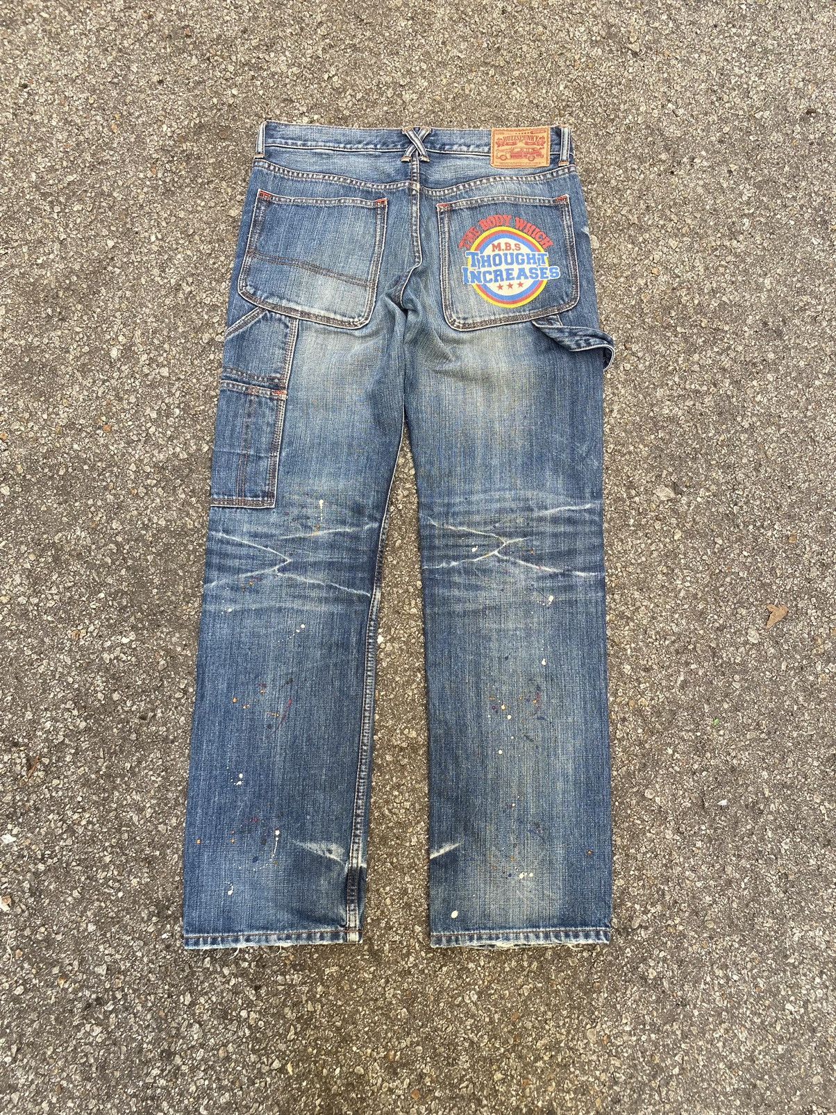 If Six Was Nine Carpenter Jeans Buzz Spunky Distressed Denim Size US 32 / EU 48 - 6 Thumbnail
