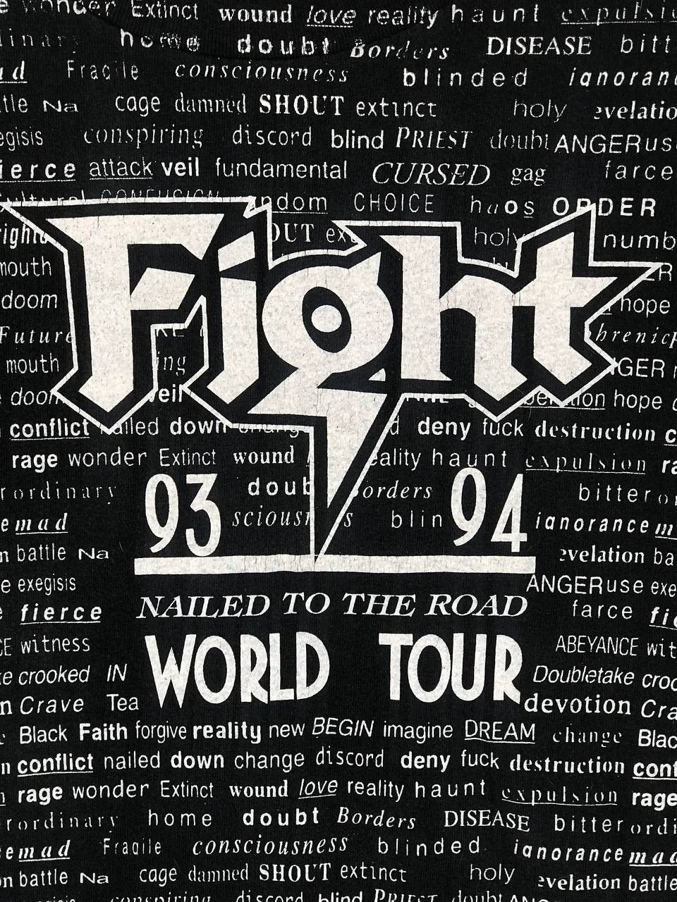 Band Tees × Vintage Vintage 1994 Fight band heavymetal nailed to the road tour Size US L / EU 52-54 / 3 - 3 Thumbnail