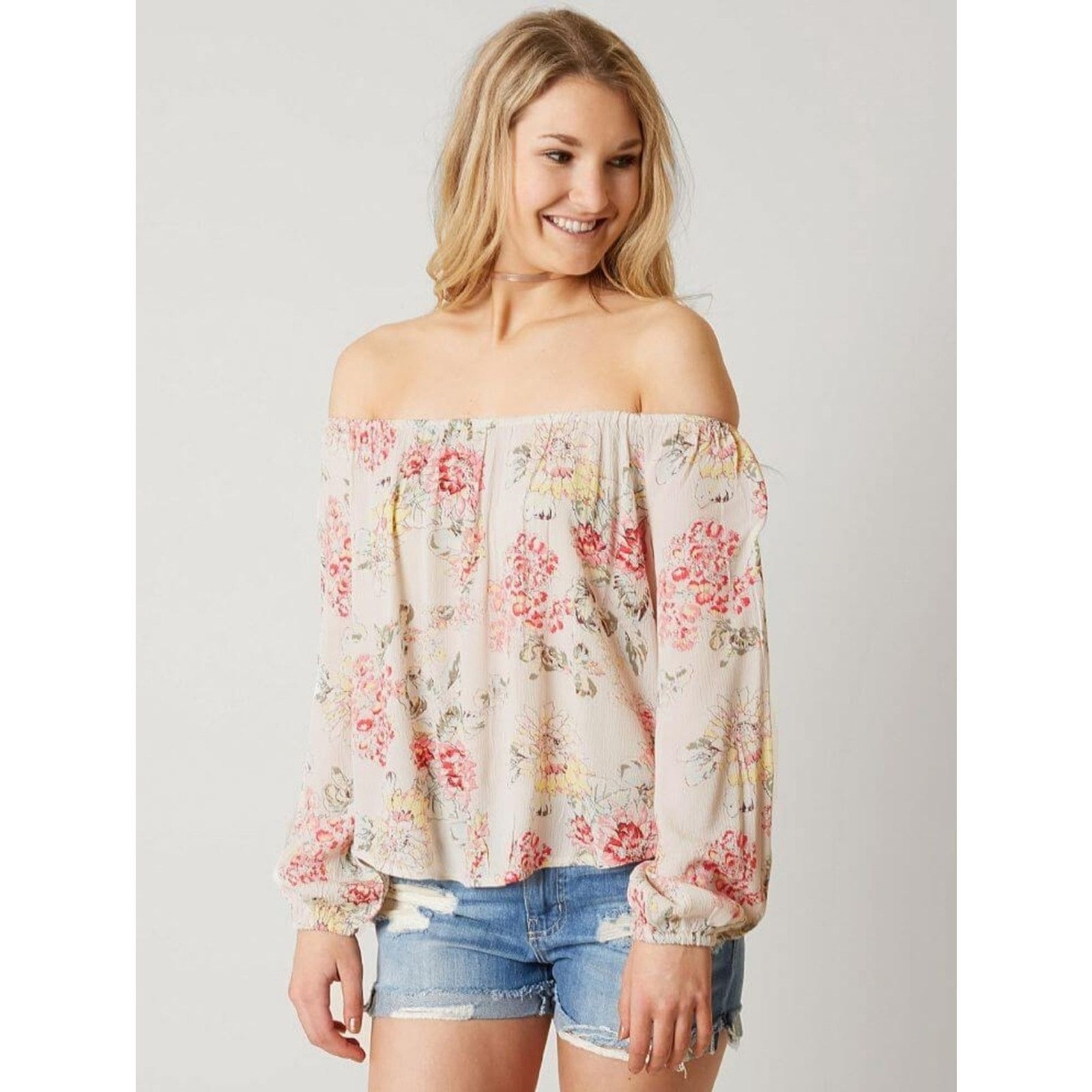 Billabong Billabong Mi Amore Cold Shouler Floral Off-Shoulder Blouse M Size M / US 6-8 / IT 42-44 - 1 Thumbnail