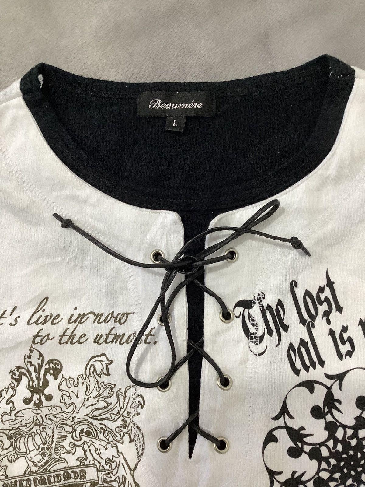 If Six Was Nine × In The Attic × Le Grande Bleu (L.G.B.) Y2K Beaumere Double Layer Poem Gothic Tee Size US L / EU 52-54 / 3 - 3 Thumbnail