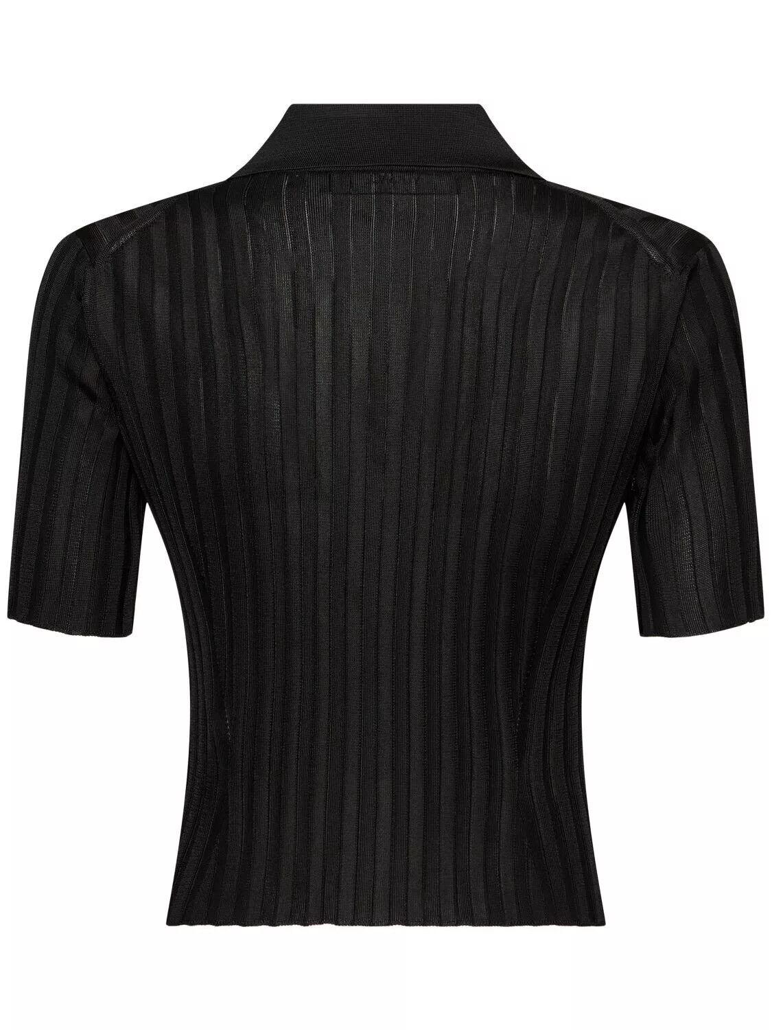 Versace VERSACE $1475 Black Knit Top New And Authentic Size ONE SIZE - 2 Thumbnail