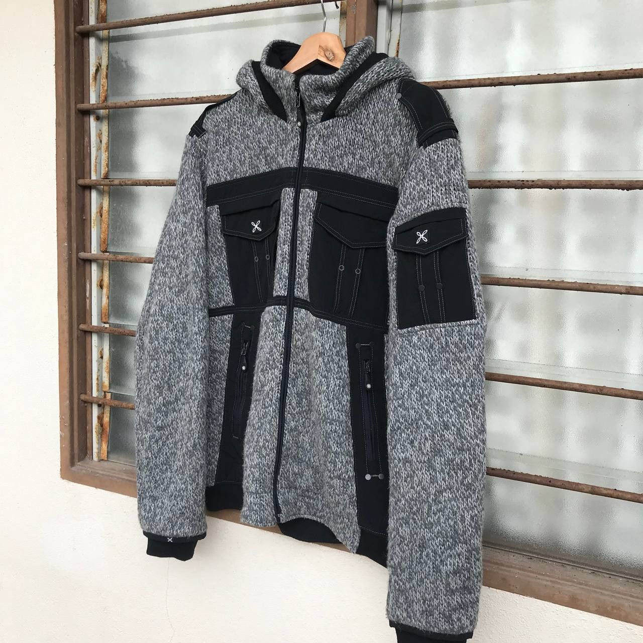 Arc'teryx × Japanese Brand × Patagonia MONTURA REMIX BIKER KNIT JACKET OUTDOOR JUMPER HOODIE Size US L / EU 52-54 / 3 - 8 Thumbnail