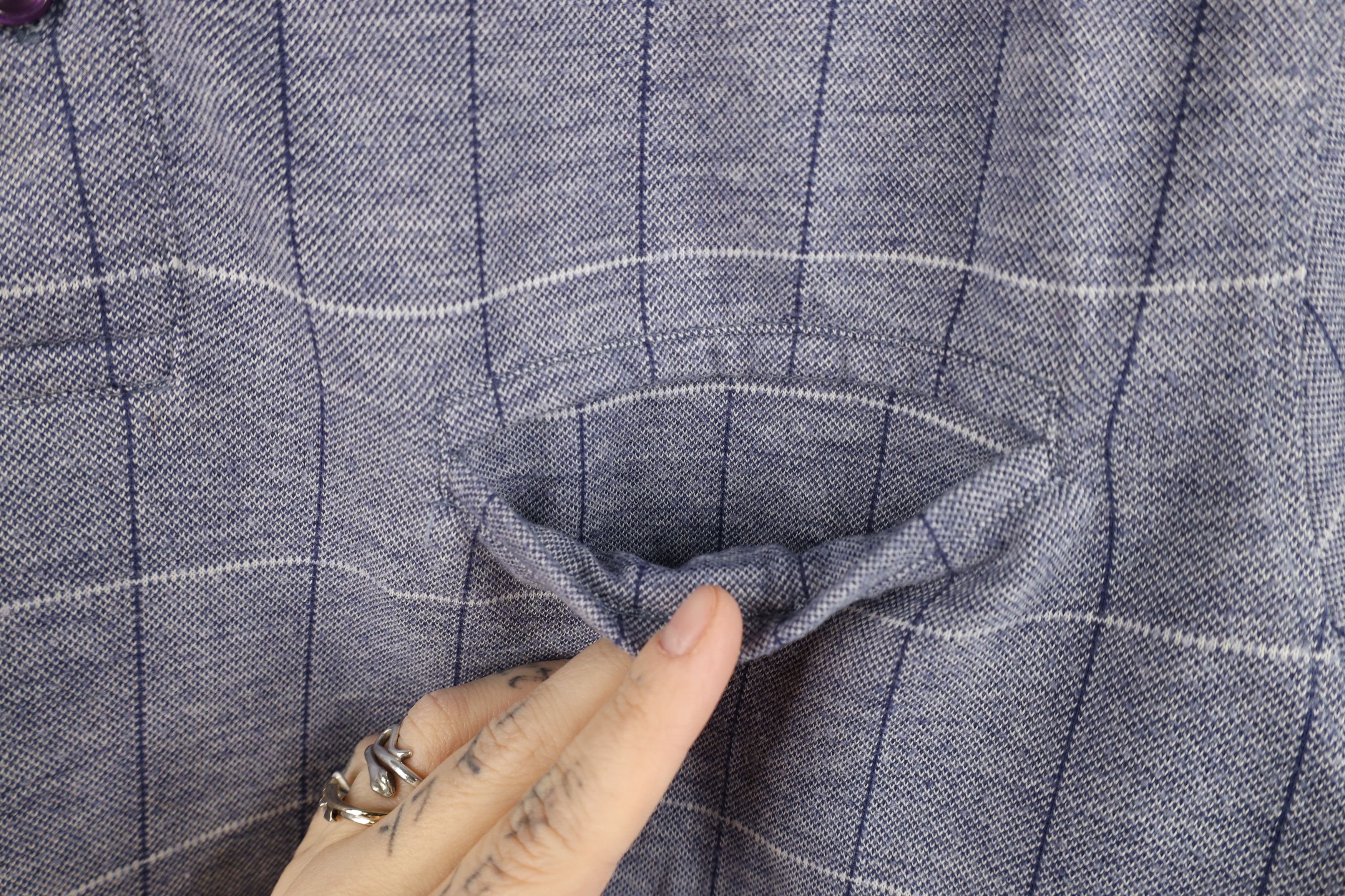 Vintage Vintage 90s Streetwear Knit Pullover Polo Shirt Blue Size US L / EU 52-54 / 3 - 4 Thumbnail