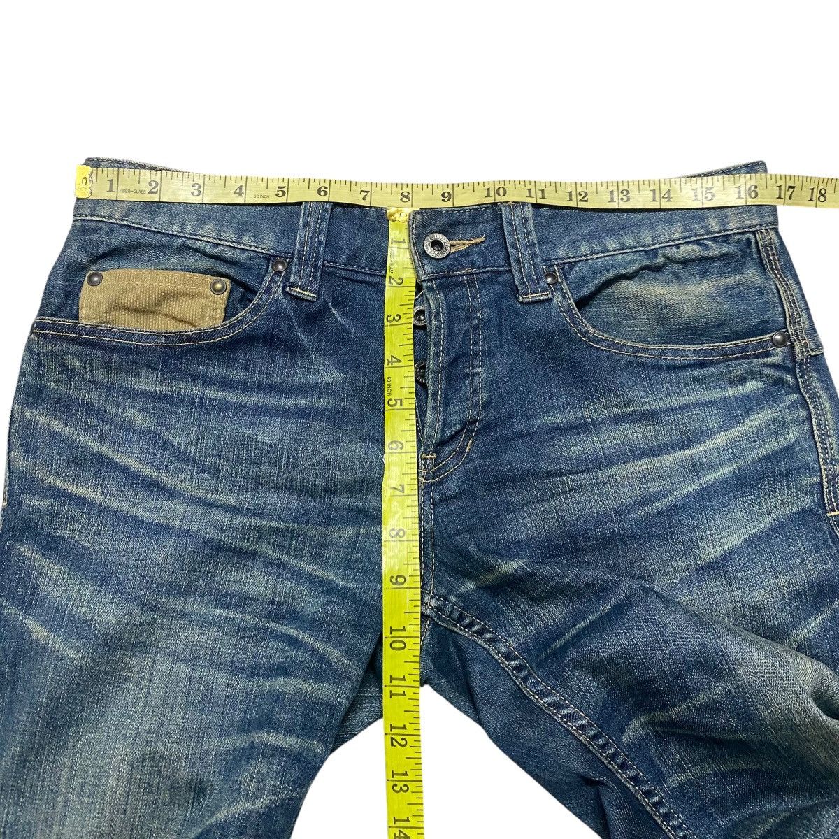 5351 POUR LES HOMMES 5351 Pour Les Hommes Curve Leg Denim Low Flare Jeans Size US 32 / EU 48 - 16 Thumbnail