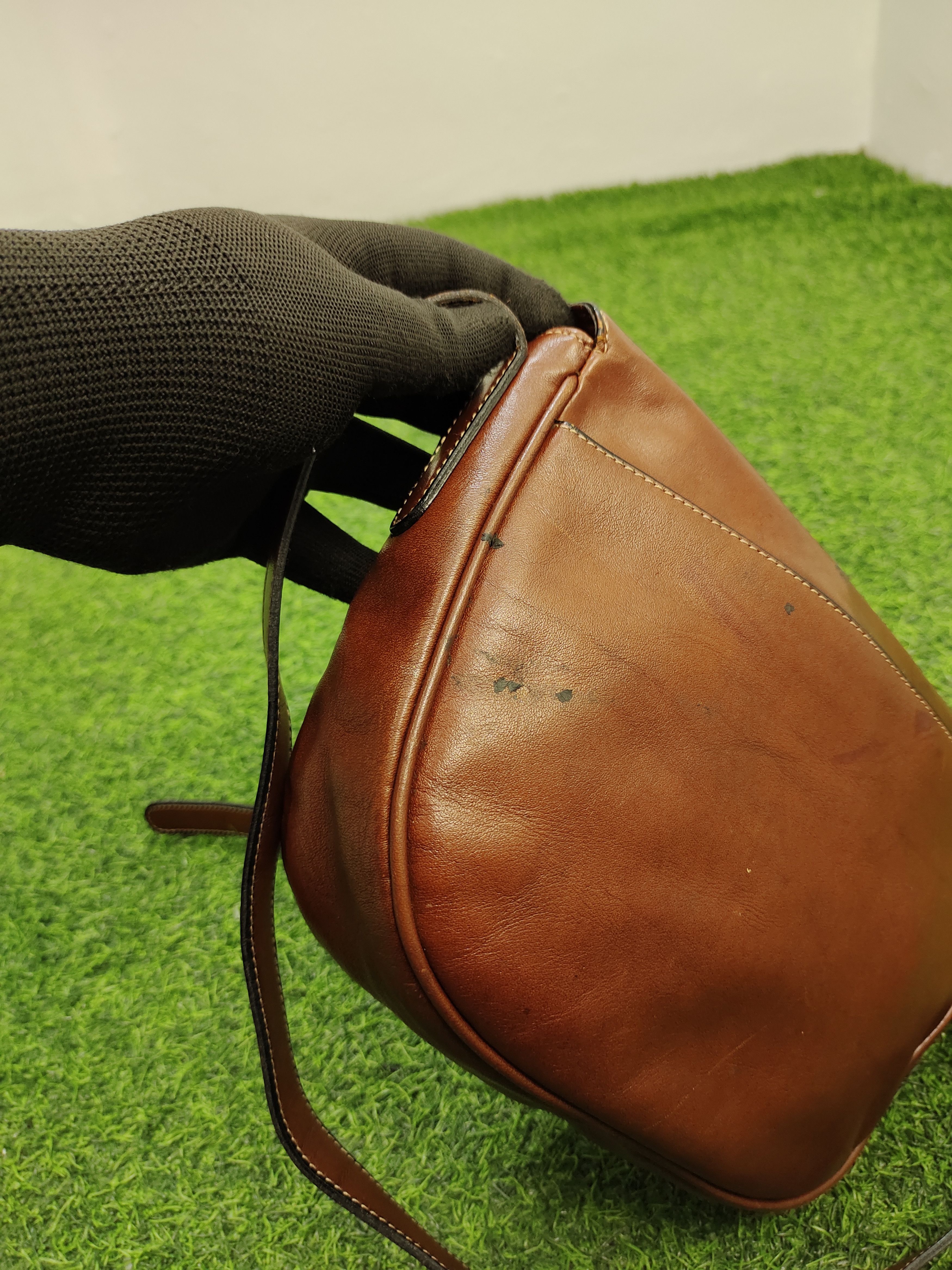 Leather Vintage Gold Pfeil Handmade Patina Leather Sling Bag Size ONE SIZE - 14 Thumbnail