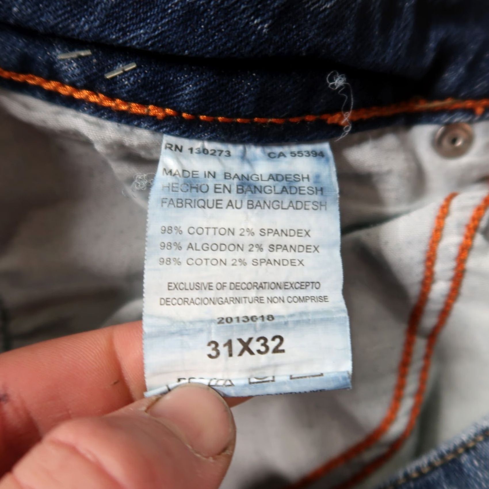 Lee Lee Premium Select Jeans 31x32 Blue Denim Straight Mens 5-Pocket Stretch Raw Distressed N/A Size US 31 - 5 Thumbnail