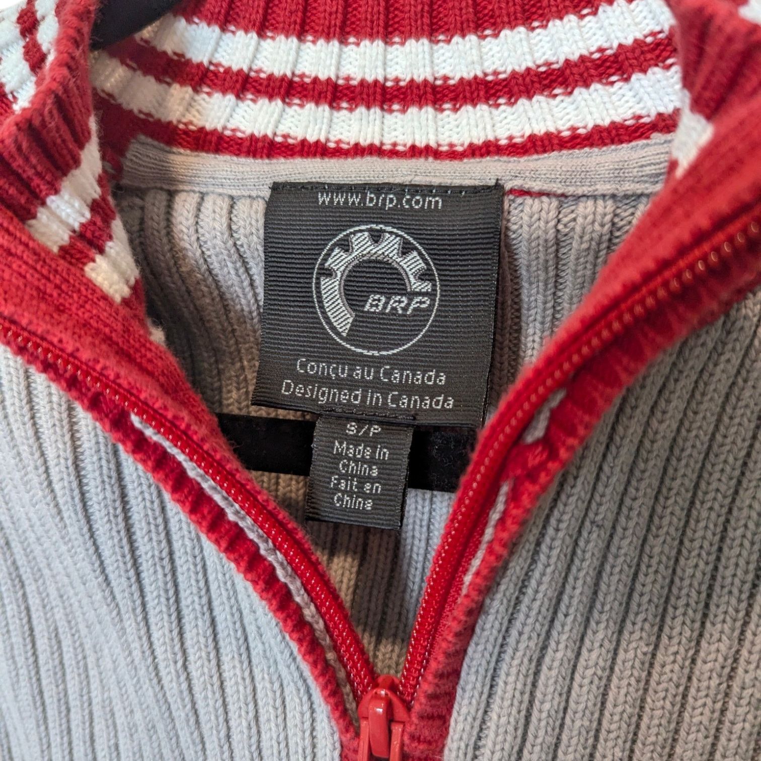 Other BRP Ski-Doo Red Cable Knit Quarter Zip Small Size US S / EU 44-46 / 1 - 3 Thumbnail