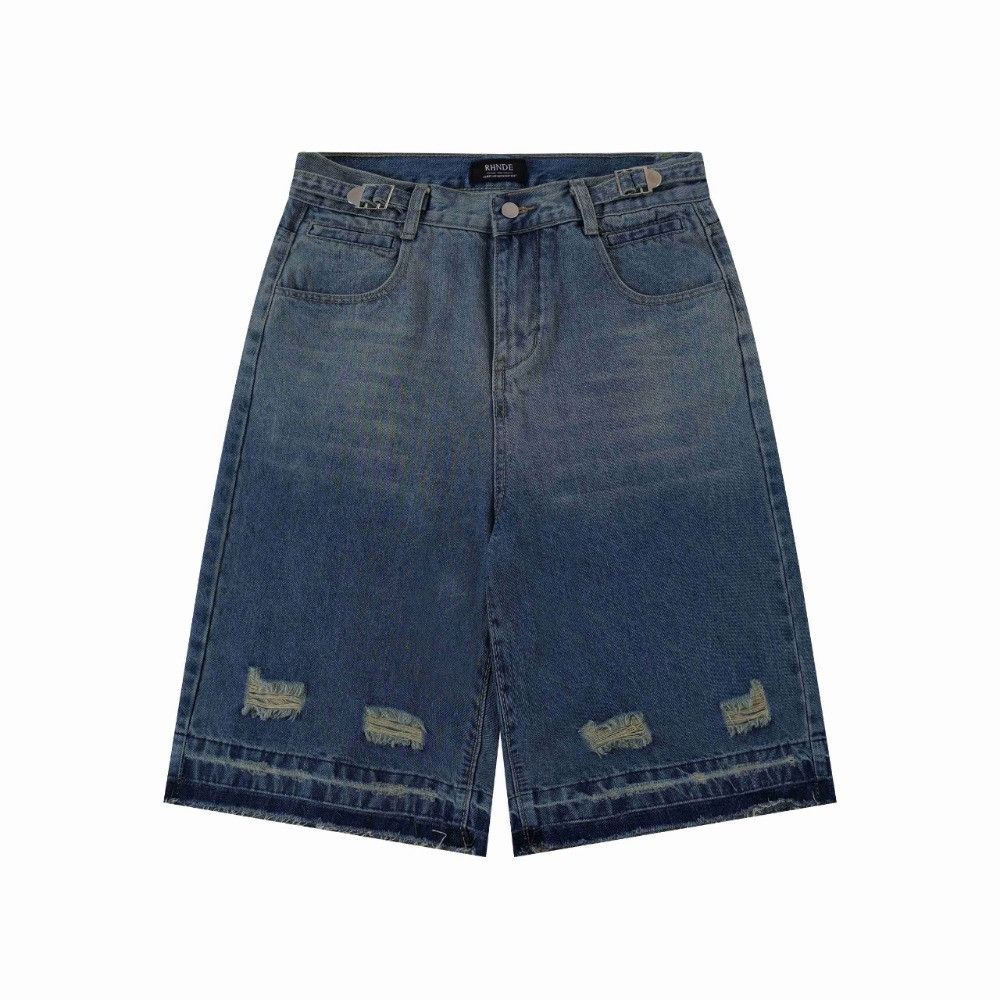 Vintage Ripped Frayed Leg Vintage Blue Jorts Jeans Size US 29 - 2 Thumbnail