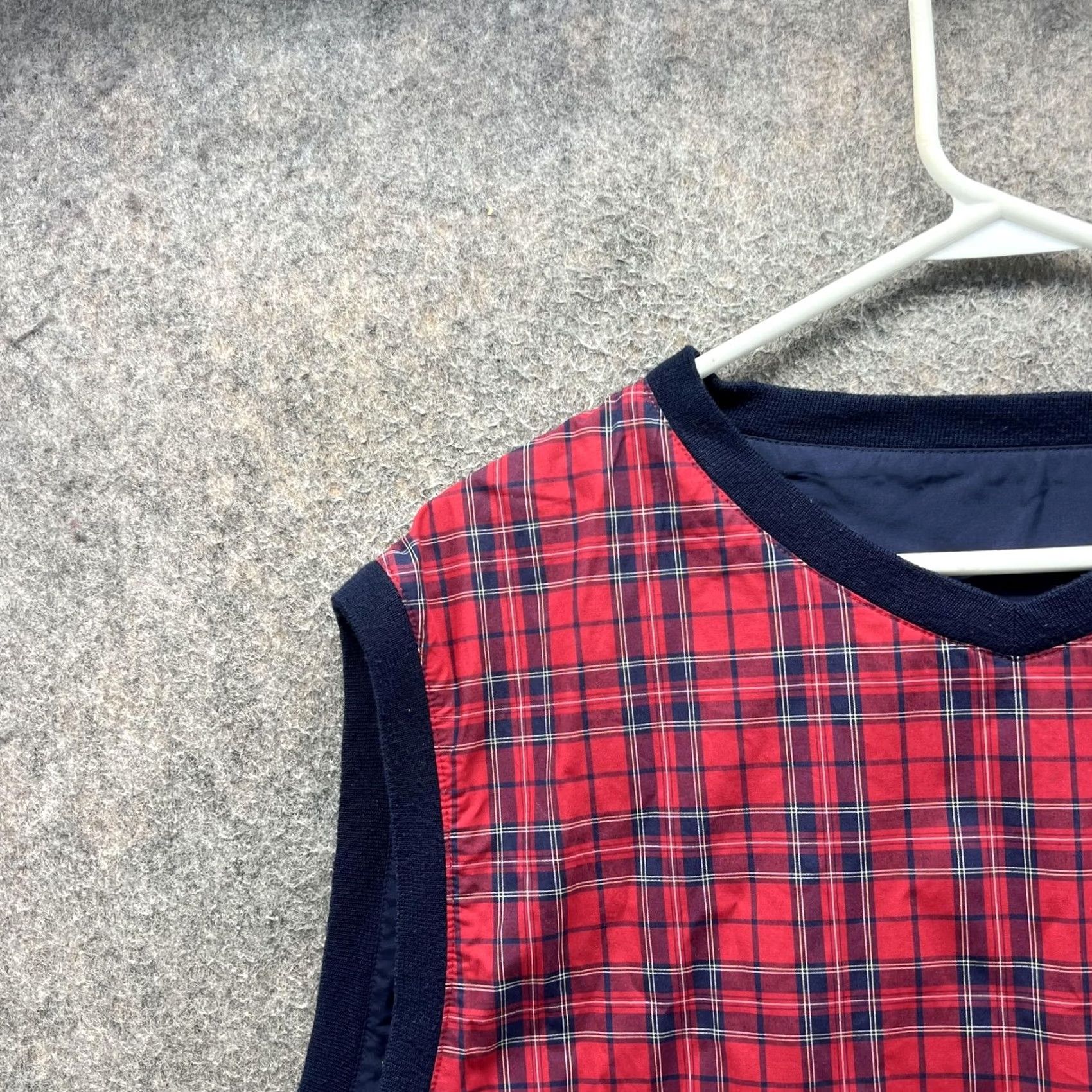 Polo Ralph Lauren VINTAGE Polo Golf Ralph Lauren Vest Mens L Blue Plaid Reversible Windbreaker Size US L / EU 52-54 / 3 - 6 Thumbnail