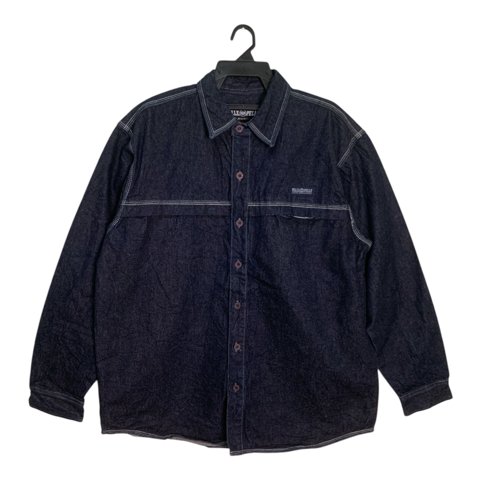 Marc Buchanan × Pelle Pelle Rare Design Pelle Pelle Marc Buchanan Denim Shirts Size US L / EU 52-54 / 3 - 1 Thumbnail