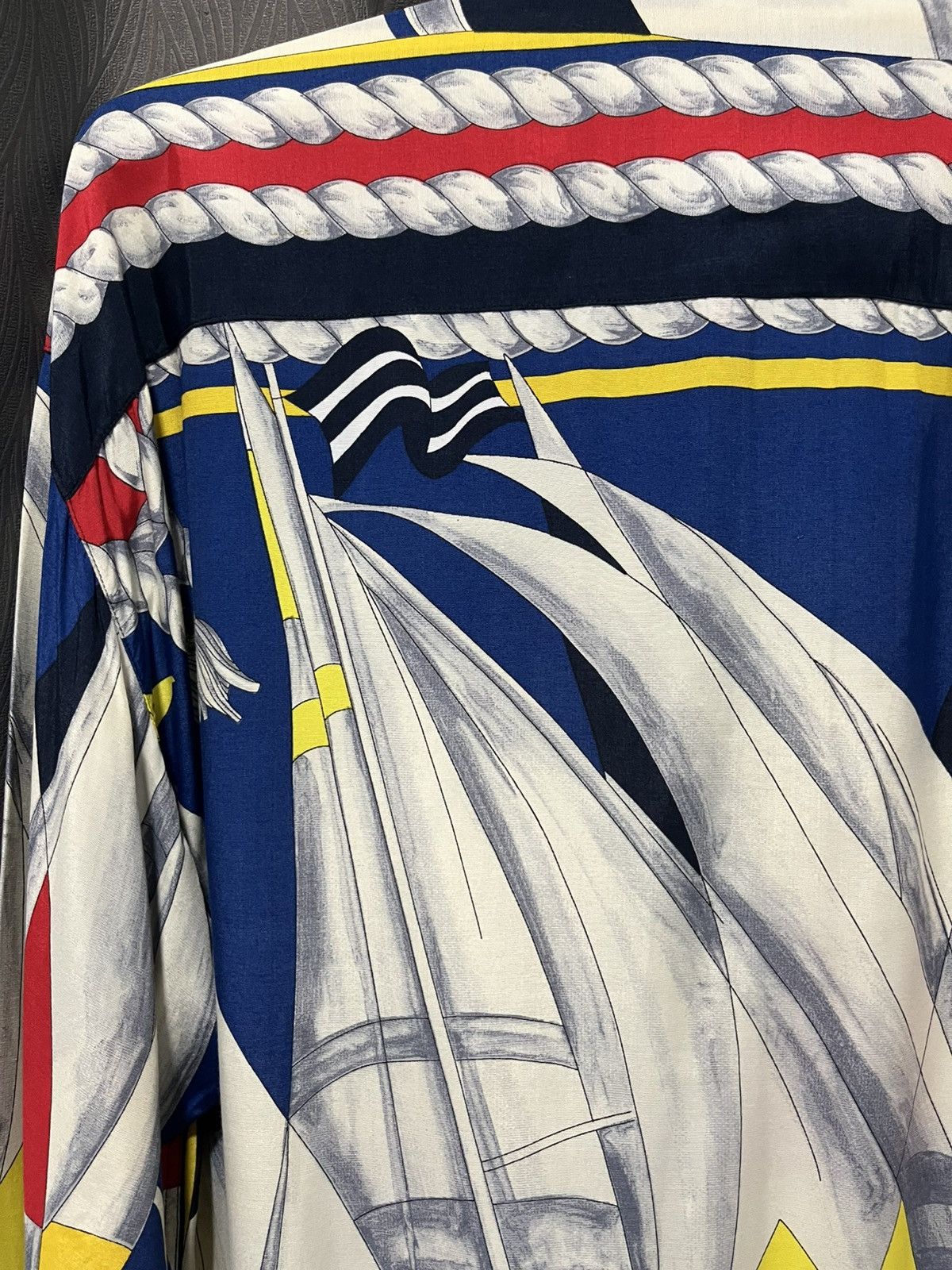 Other Le Hangar Paris Multicolor Sailboat Rare 90s Rayon Shirt Size US M / EU 48-50 / 2 - 6 Thumbnail