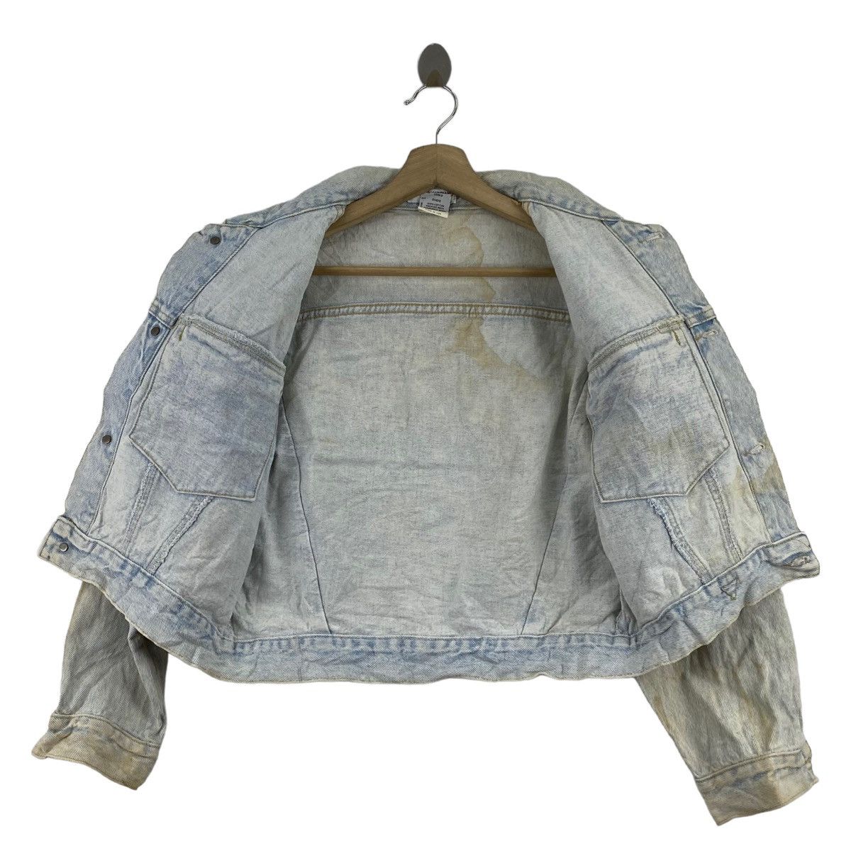 Georges Marciano × Guess × Vintage Vintage 80s GEORGES MARCIANO GUESS Motorcycle Crop Top Denim Size S / US 4 / IT 40 - 5 Thumbnail