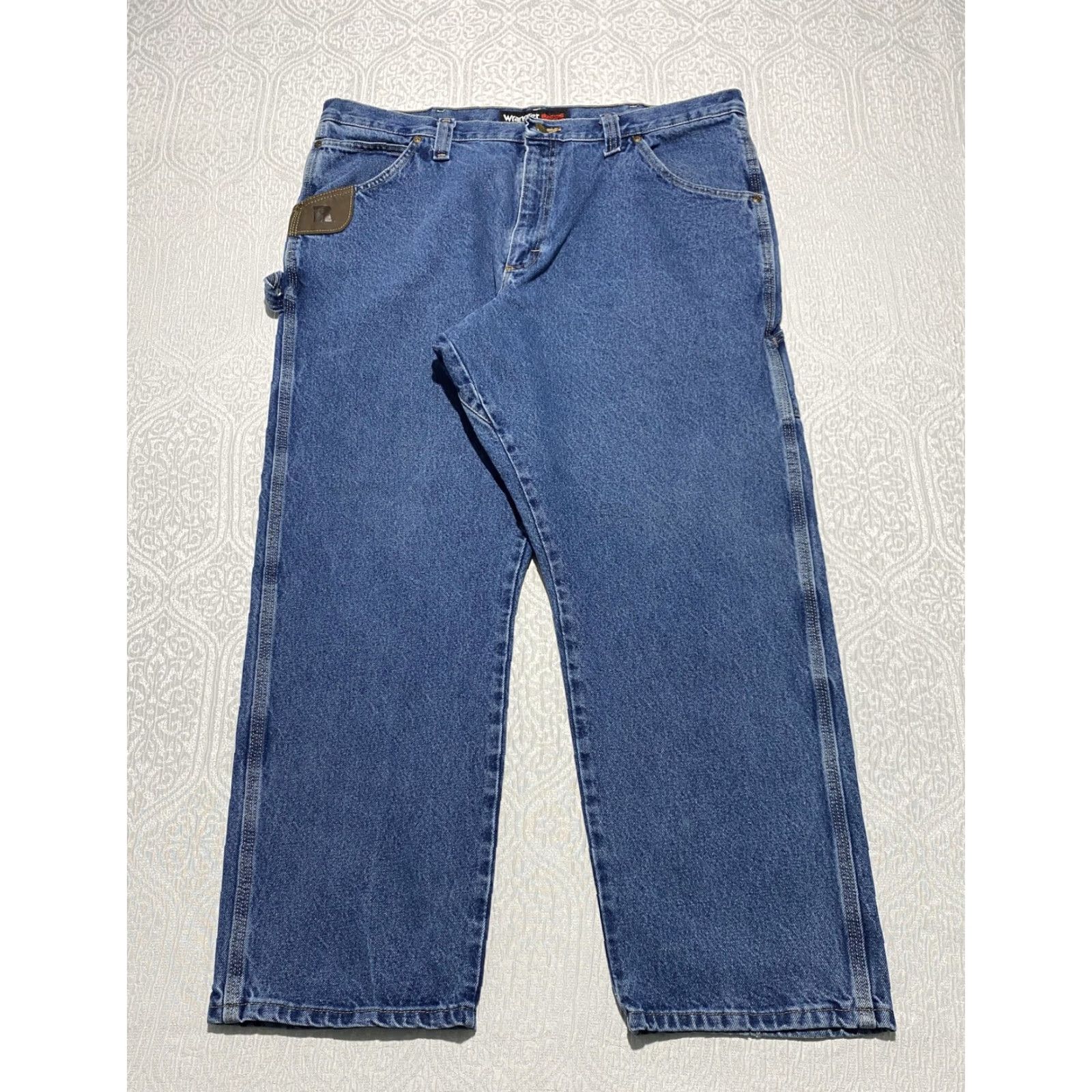 Wrangler Wrangler RIGGS Workwear Jeans Mens 40x30 Blue Denim Carpenter Hammer Loop Pockets Zip Size US 40 / EU 56 - 3 Thumbnail