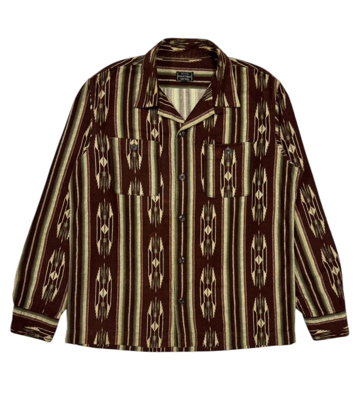 Schott Vtg🔥Schott Bros Nyc Native Navajo Camp Collar Shirt Size US M / EU 48-50 / 2 - 1 Thumbnail