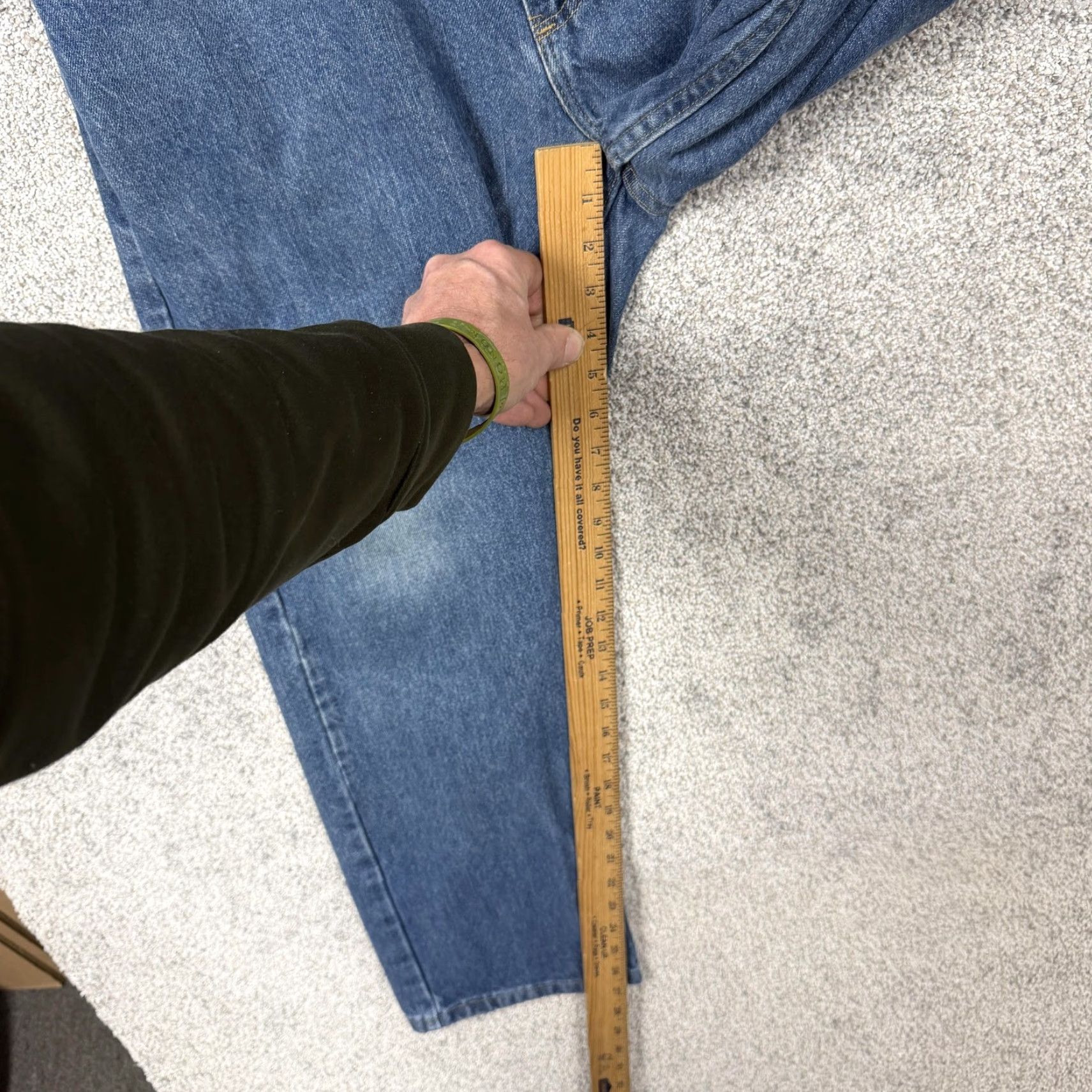 Wrangler Wrangler Jeans Mens 36x27 Blue Straight Stonewash Denim Grunge Skater Baggy Authentic Wrangler Authentics 5-Pocket Mens Jeans Size US 36 / EU 52 - 4 Thumbnail