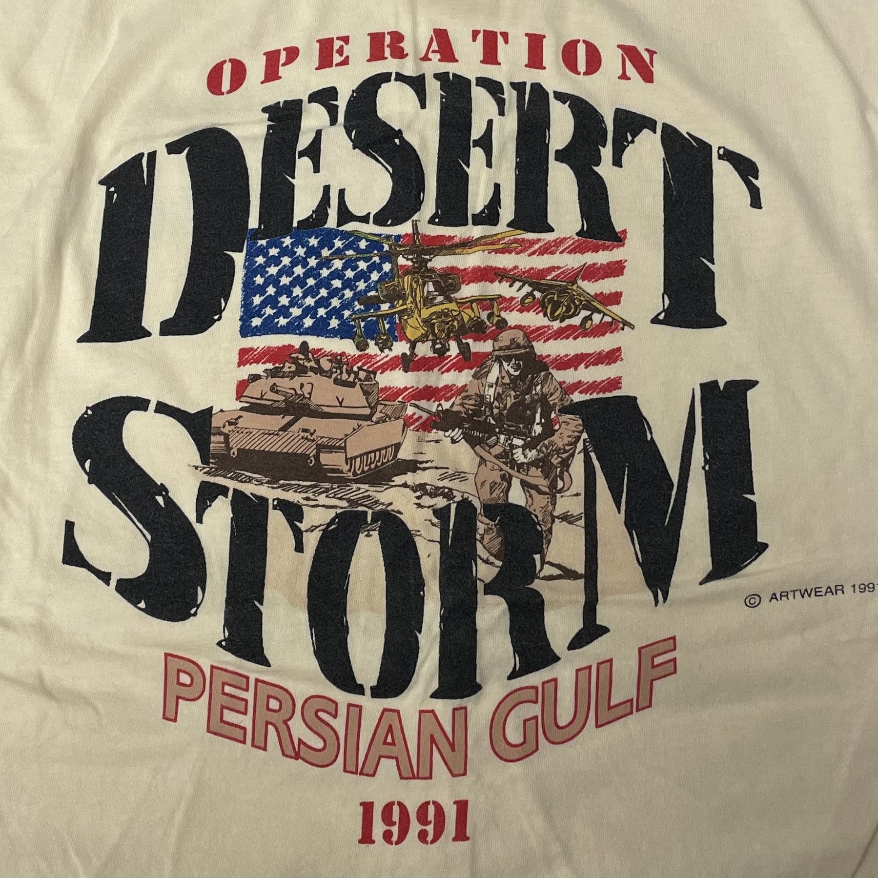 Other Vtg Hanes OPERATION DESERT STORM Persian Gulf 1991 Shirt Size US XL / EU 56 / 4 - 5 Thumbnail