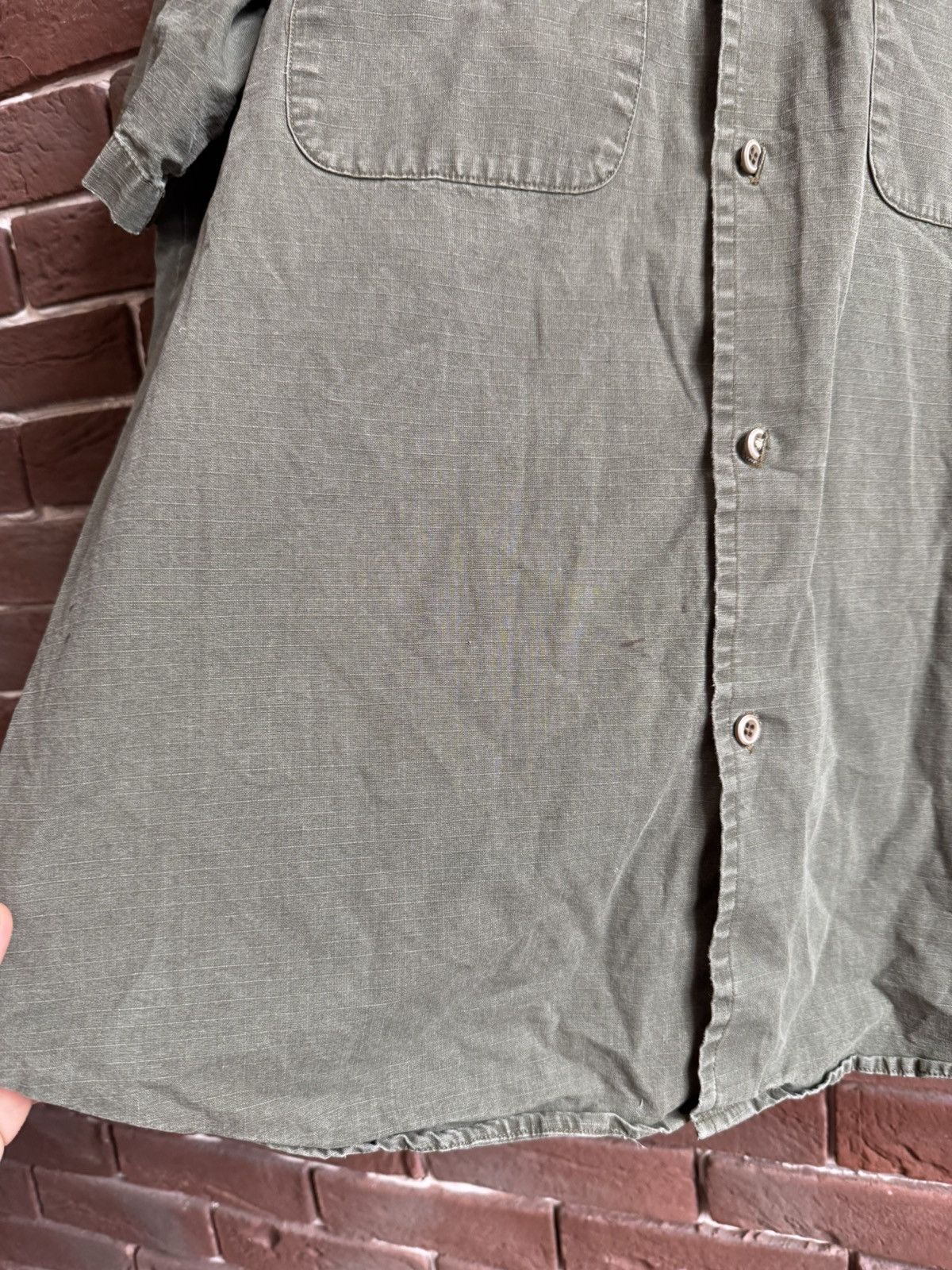 Stussy Vintage 90s Rare Stussy Olive Cargo Button Up Shirt Made USA Size US XL / EU 56 / 4 - 3 Thumbnail
