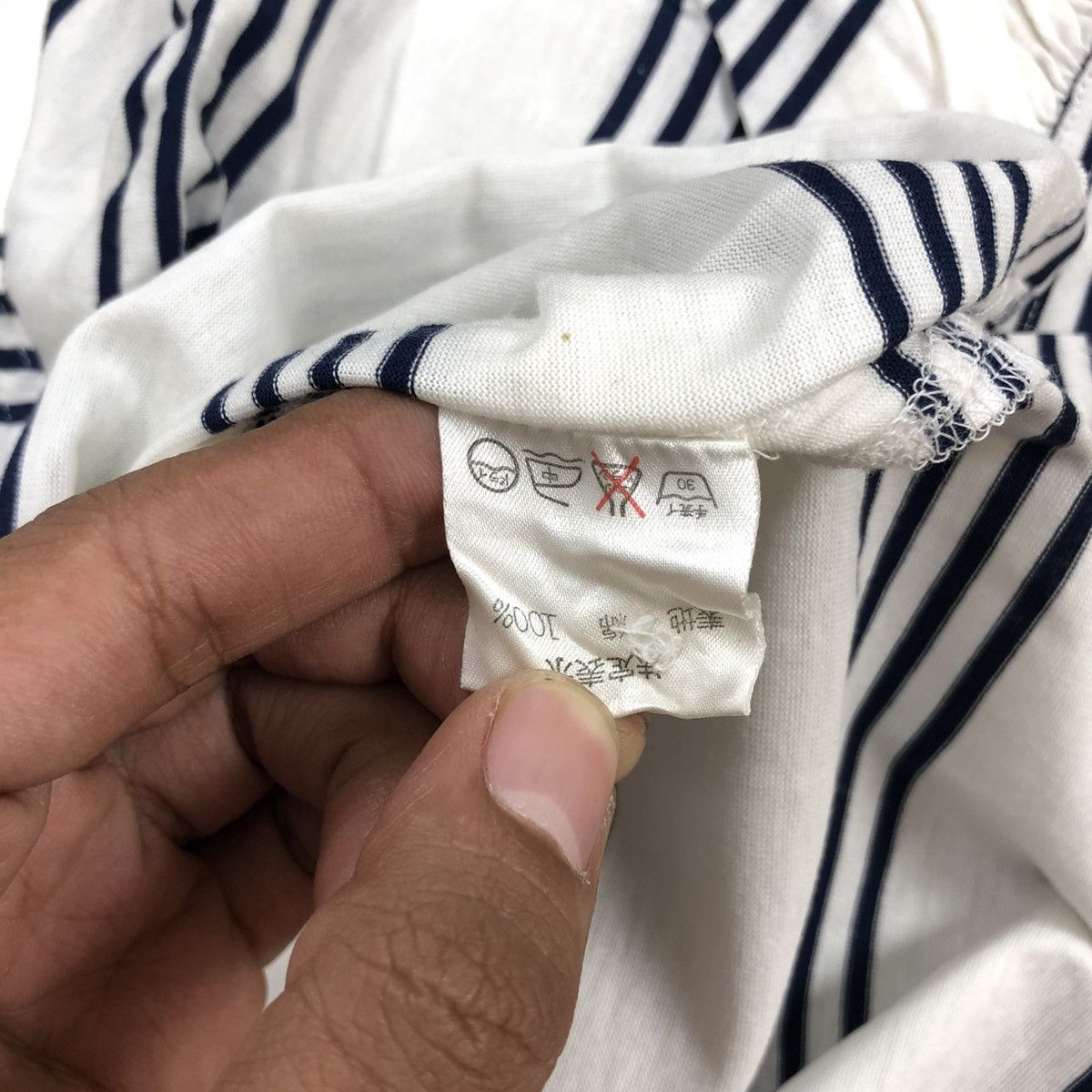 Dior × Vintage Vintage 80s Christian Dior Sport Luxury Striped Polo Shirt Size US M / EU 48-50 / 2 - 8 Thumbnail