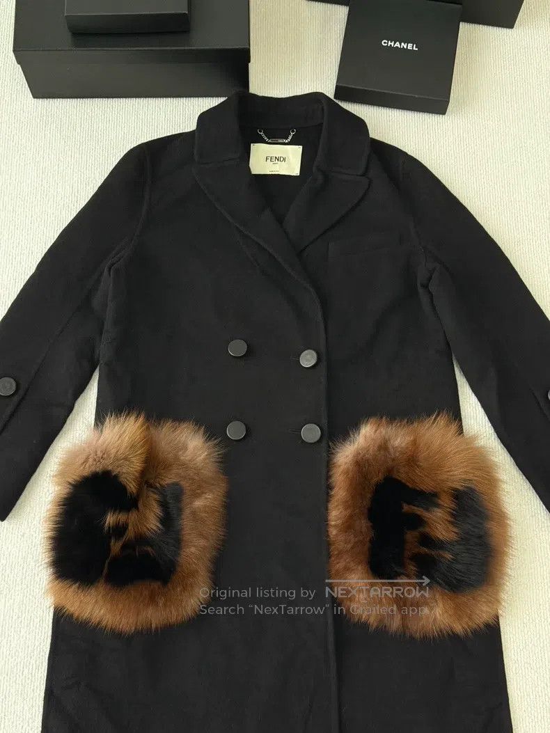 Fendi Fendi Black Mink Pocket Patch Fur Coat Size XS / US 0-2 / IT 36-38 - 2 Thumbnail