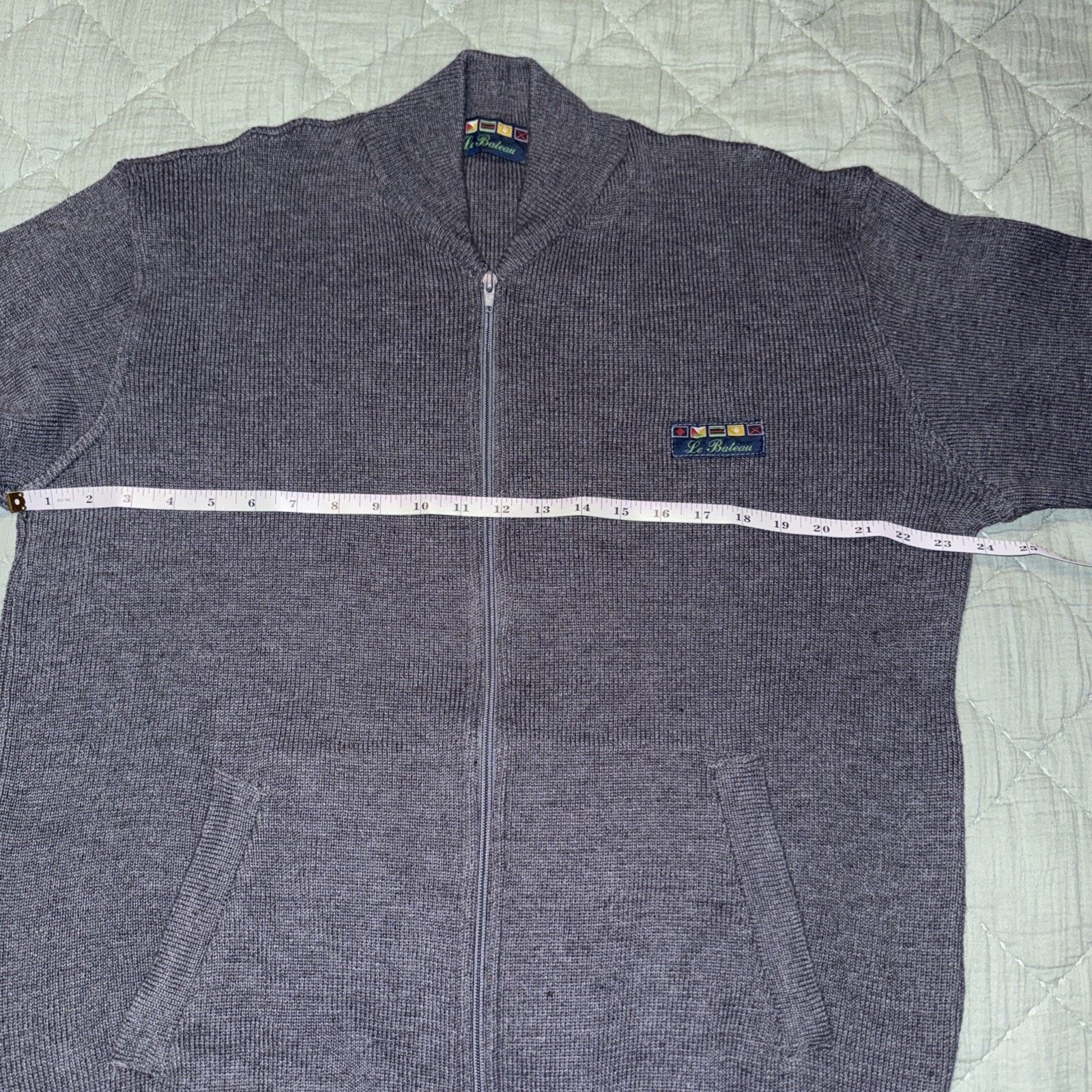 & Other Stories Men’s French Yacht full zip Sweater W/Nautical Flags Sz XL Size US XL / EU 56 / 4 - 10 Thumbnail